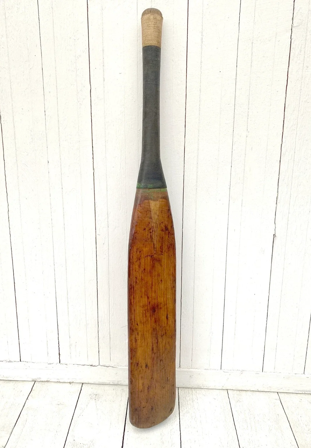 Bat for English Baseball, Jack Sharp, sports goods manufacturer and retailer, Liverpool. Date unknown. eBay listing. Copyright underdetermined.