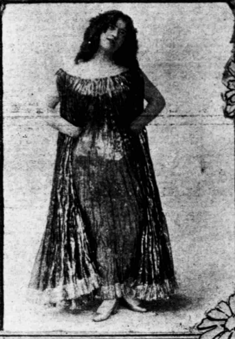 Florence "De Dio" Stafford Boggis. Illustrated Police Budget, 27 August 1898. Image created by the British Library Board. No known copyright holder.