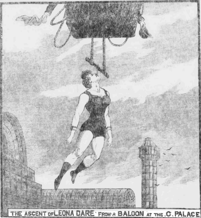 The Ascent of Leona Dare, Illustration Police News, 16 June 1888. Image created by the British Library Board. No known copyright holder.