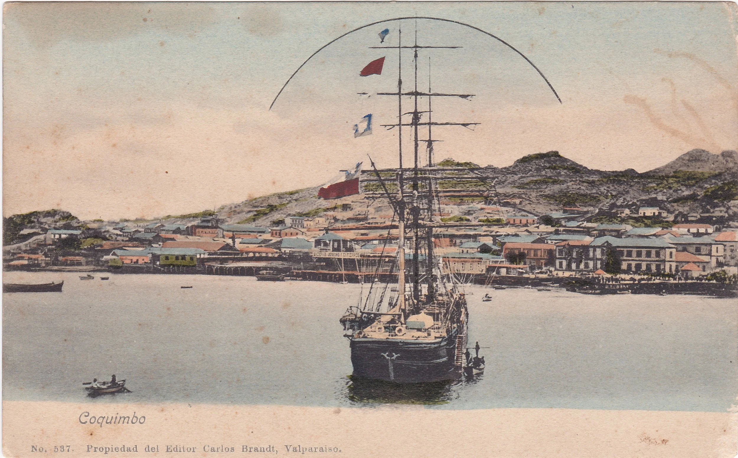 Coquimbo, Chile. Postcard, author's own collection.