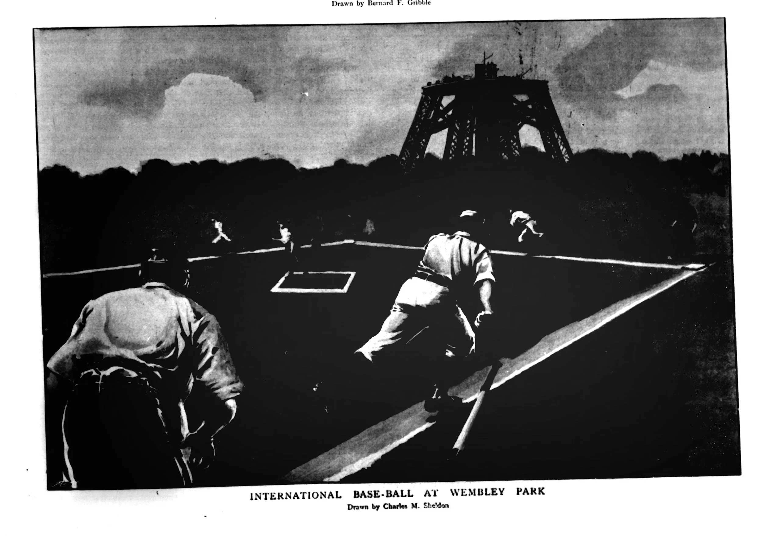 Boston Amateurs at Wembley Park, Black and White Weekly, 21 September 1895, 7. Image created by the British Library Board. No known copyright holder.