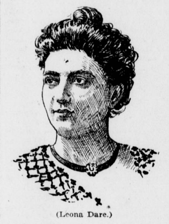 Leona Dare, Freeland Tribune, 29 March 1900. Image created by Library of Congress. Public domain.
