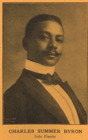 Charles Sumner Byron (1874-1933). From a promotional brochure for the Byron Troubadours. Iowa Digital Collection, https://digital.lib.uiowa.edu/node/90258. Public domain.