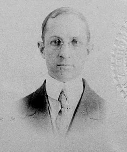 George Blaine Stephenson, US vice consul in Liverpool, organiser of the 1910 effort to reintroduce American baseball to Liverpool. Image from Stephenson's 1918 US passport application. Public domain.