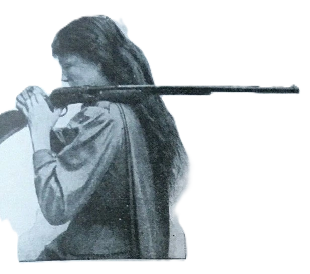 Rifle Nell Swallow (later Nell Lynch). Photo from an article in Harmsworth/London Magazine, 1901. Author's own collection.