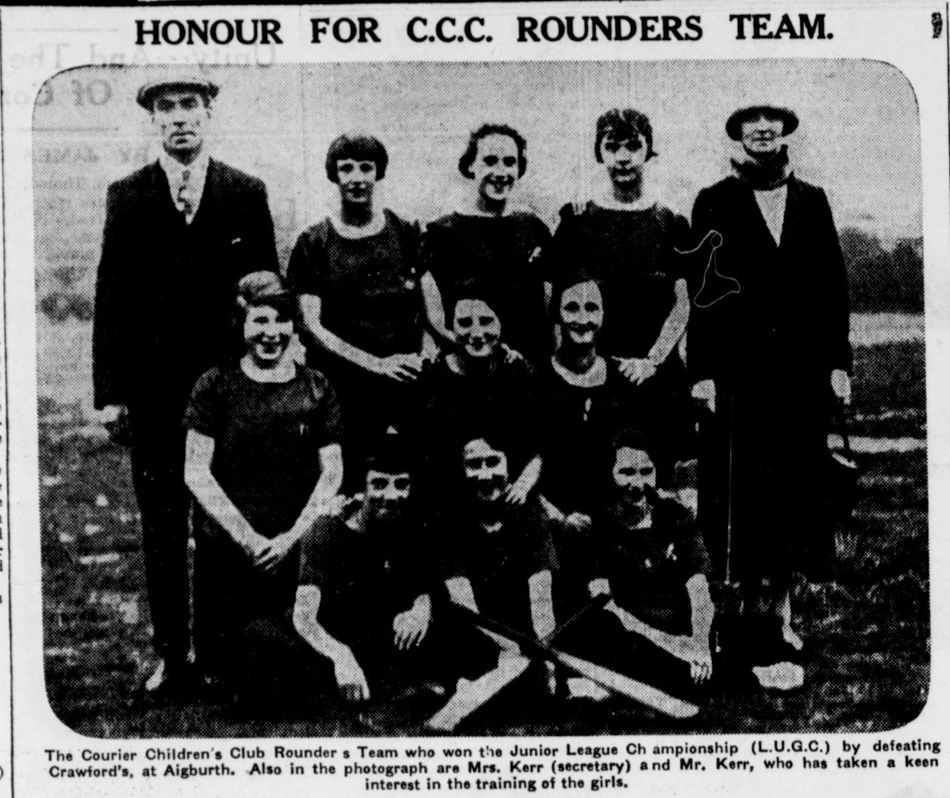 The Liverpool game in Liverpool. Liverpool Weekly Courier, 12 September 1925, 9. Image created by the British Library Board. No known copyright holder.