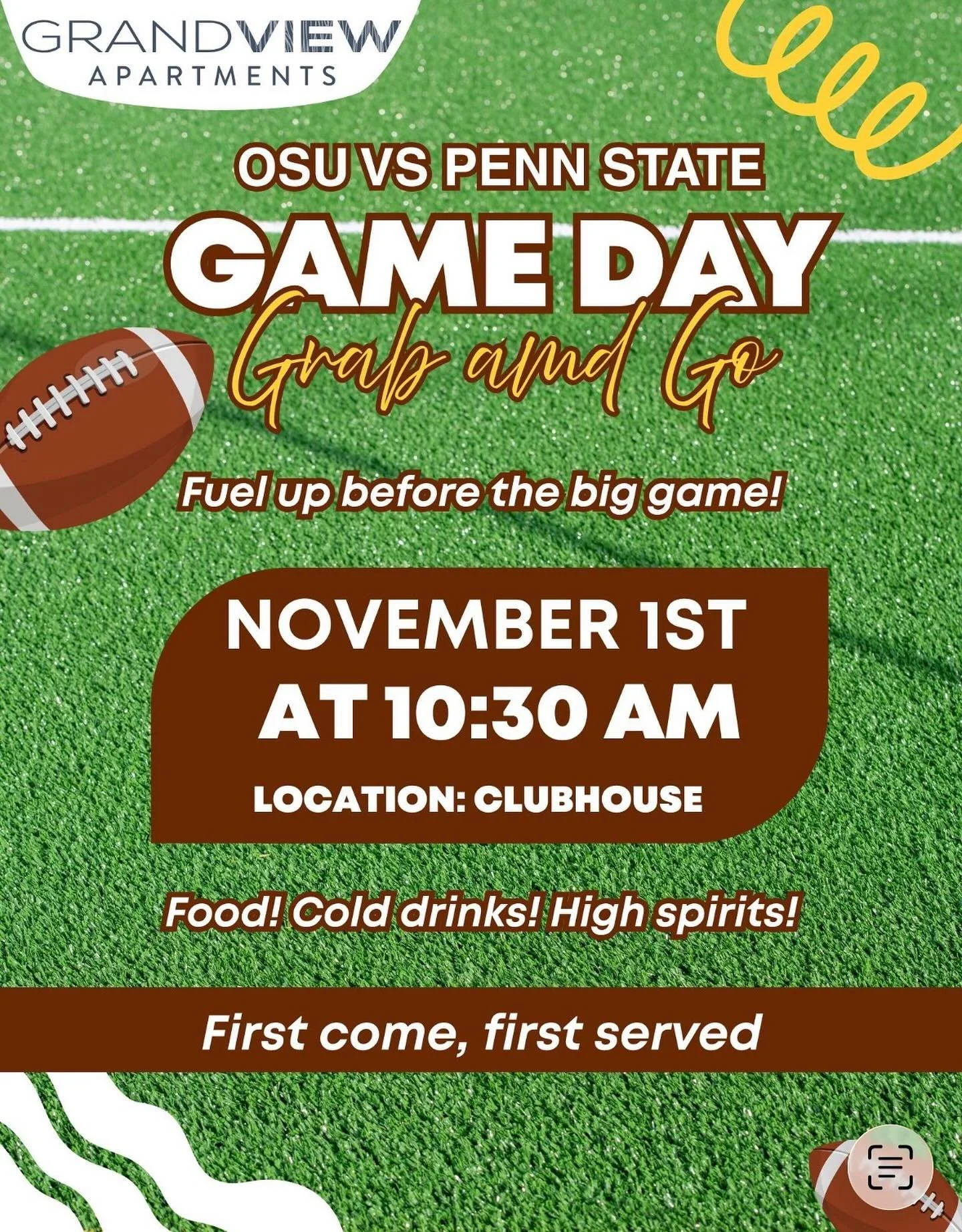 🏈 Game day vibes only! Swing by our Grab &amp; Go tailgate tomorrow before OSU takes on Penn State - good snacks, great energy, and Buckeye spirit 🅾️❤️#gameday #osu #grandview #gobucks