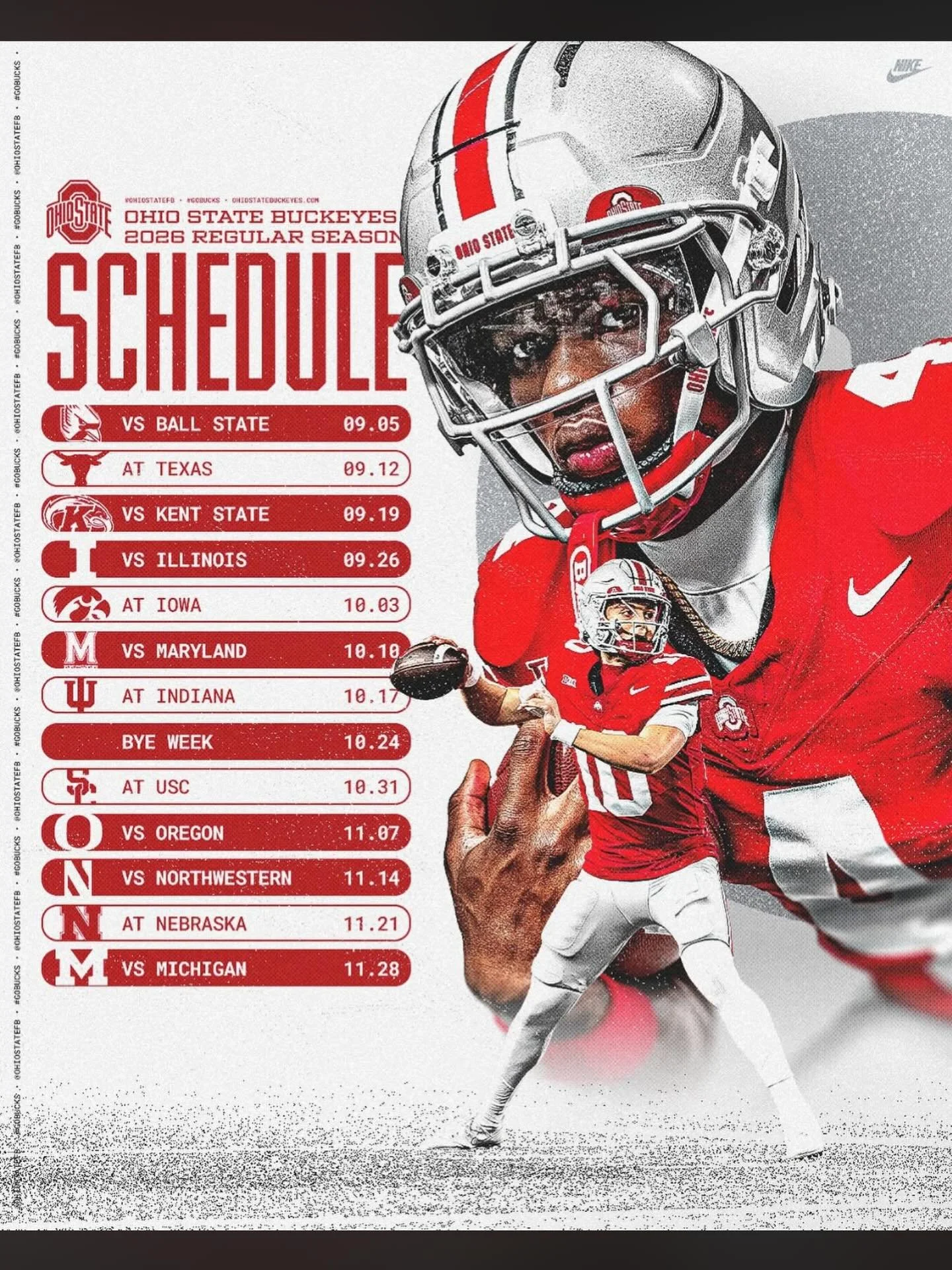 Snow piles will eventually go away but Buckeye football never does! 🏈 ❤️ Who is already excited for the 2026 season?!?? #buckeyenation #imissfootball