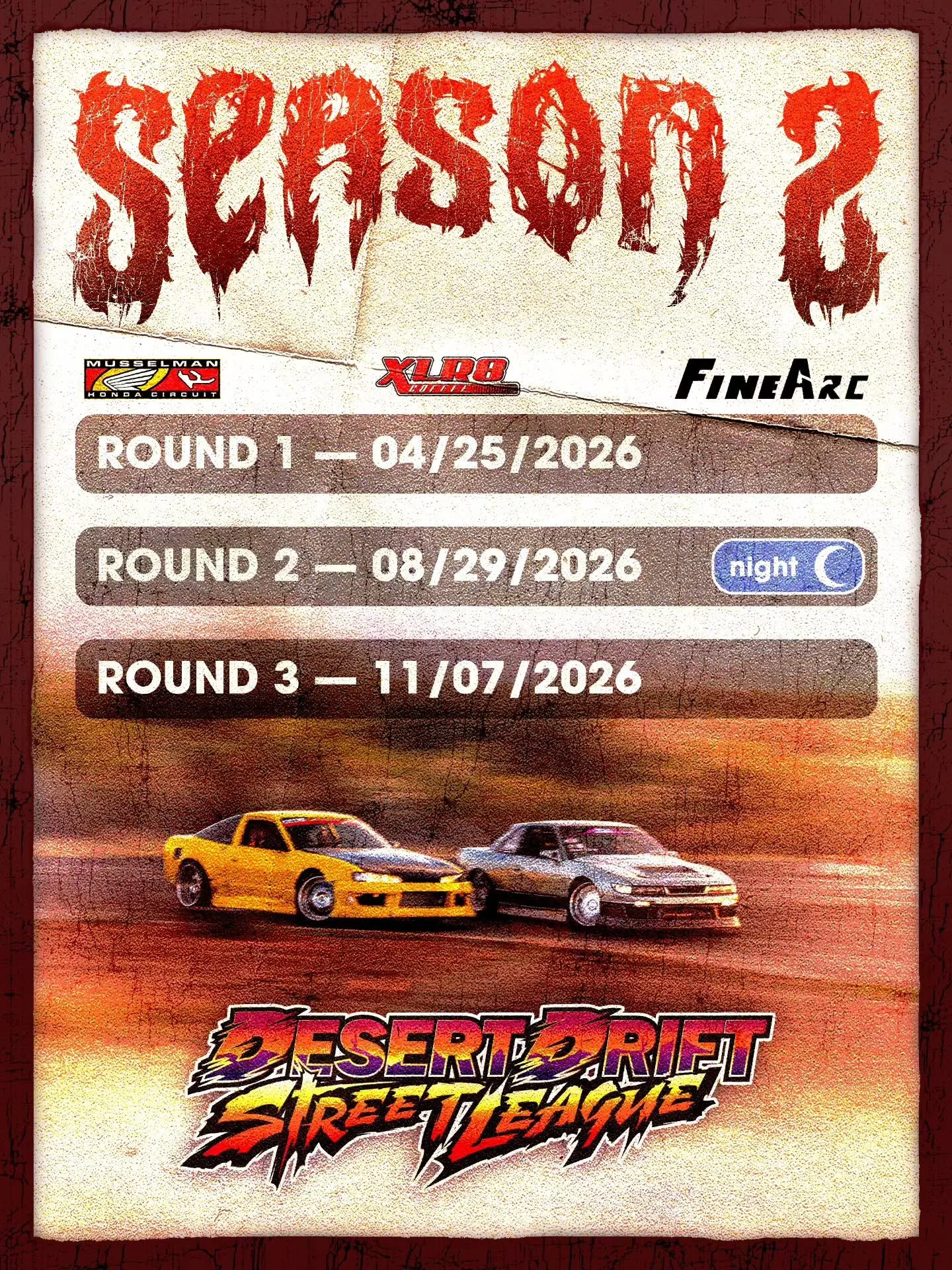 Desert Drift Street League season 2!

Stay tuned for more. Click the link in the bio to sign up! 

#ddsl #desertdriftstreetleague #azdrifting #drift