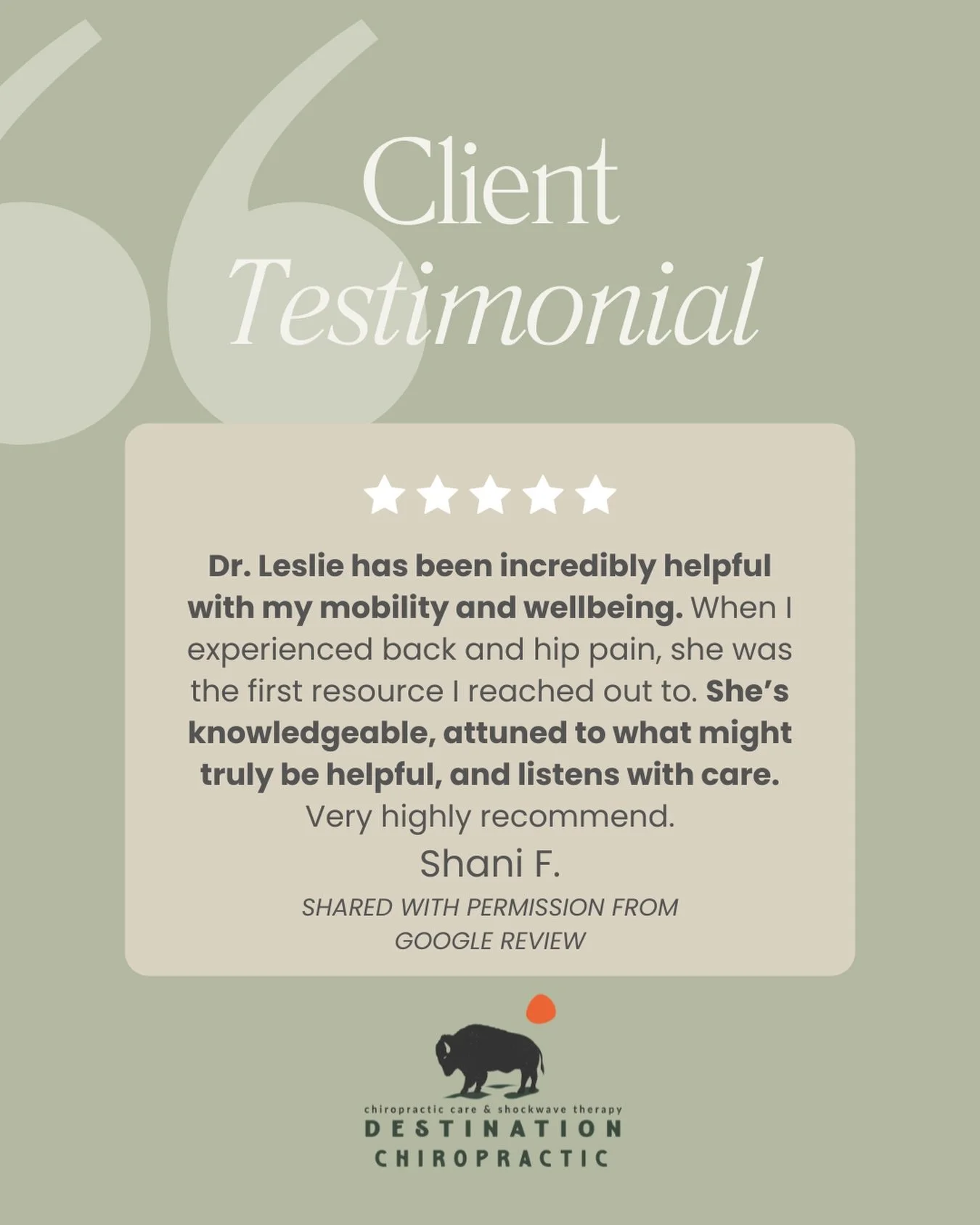 This review captures something we care a lot about, which is actually taking the time to understand what might be helpful specifically for your body, your goals, and your life.

Whether you&rsquo;re dealing with back pain, hip discomfort, mobility ch