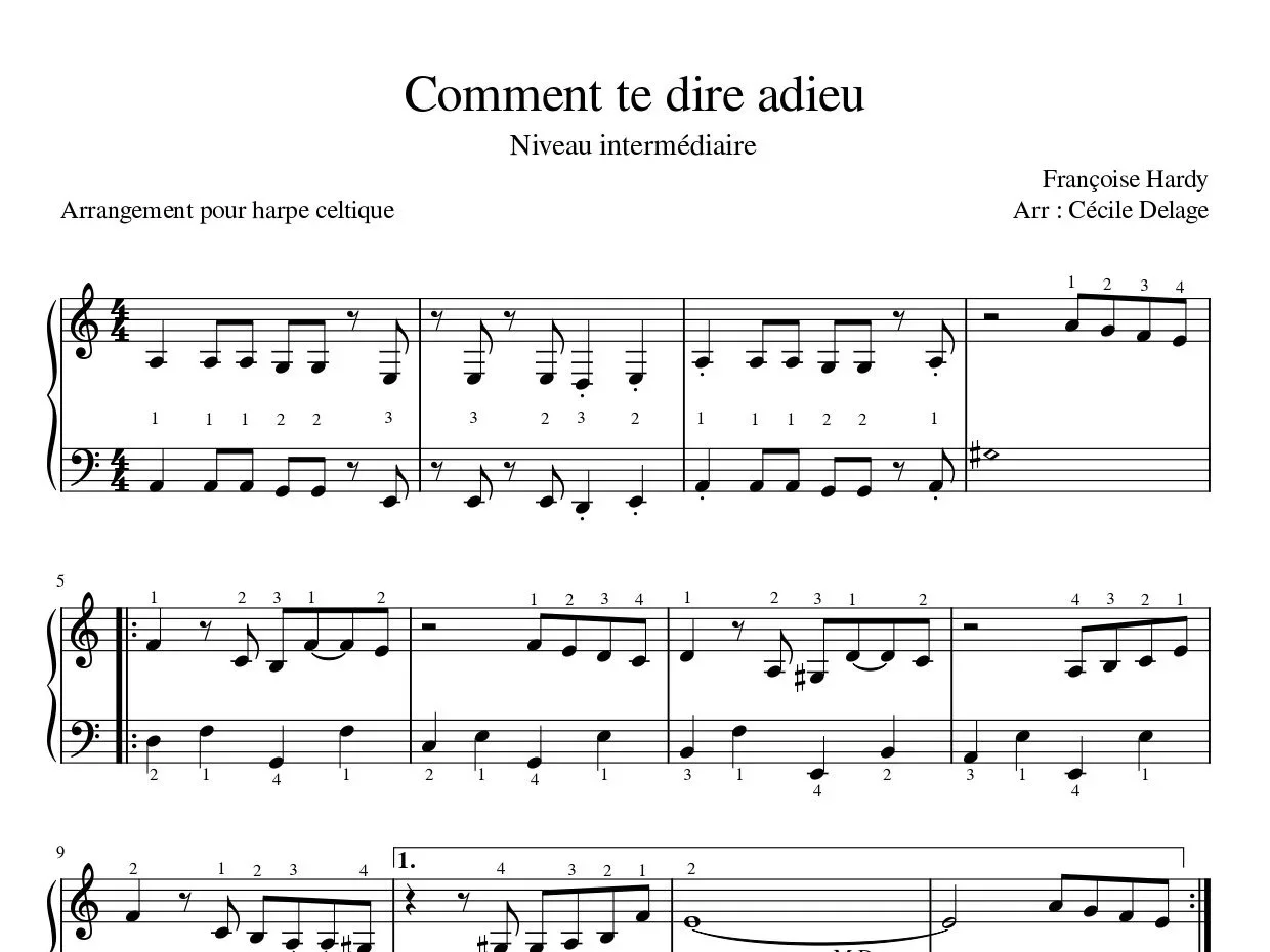 Comment te dire adieu - Françoise Hardy