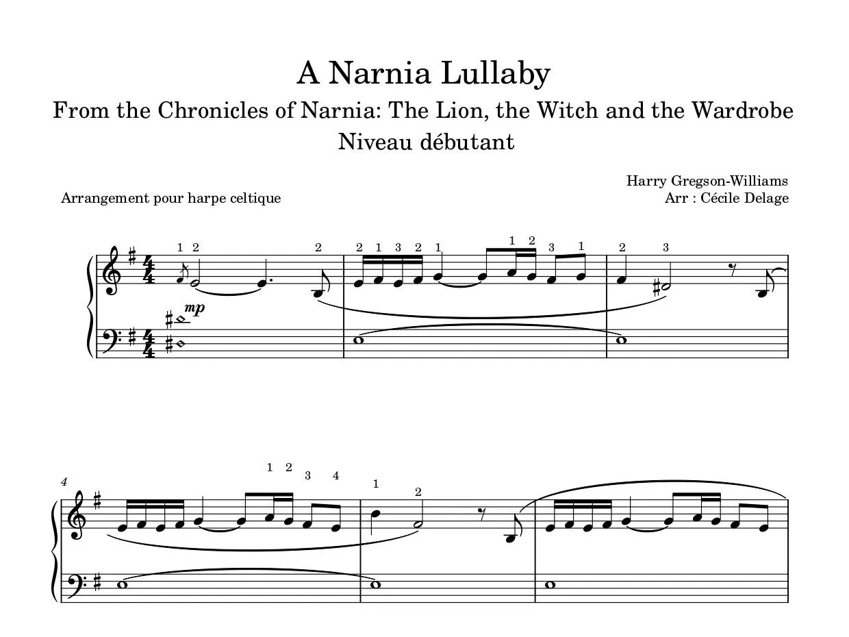 Narnia Lullaby des Chroniques de Narnia