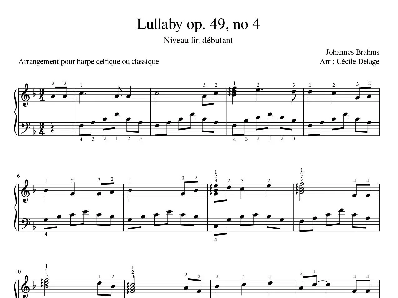 Lullaby op. 49, no 4 "Cradle song"- Johannes Brahms