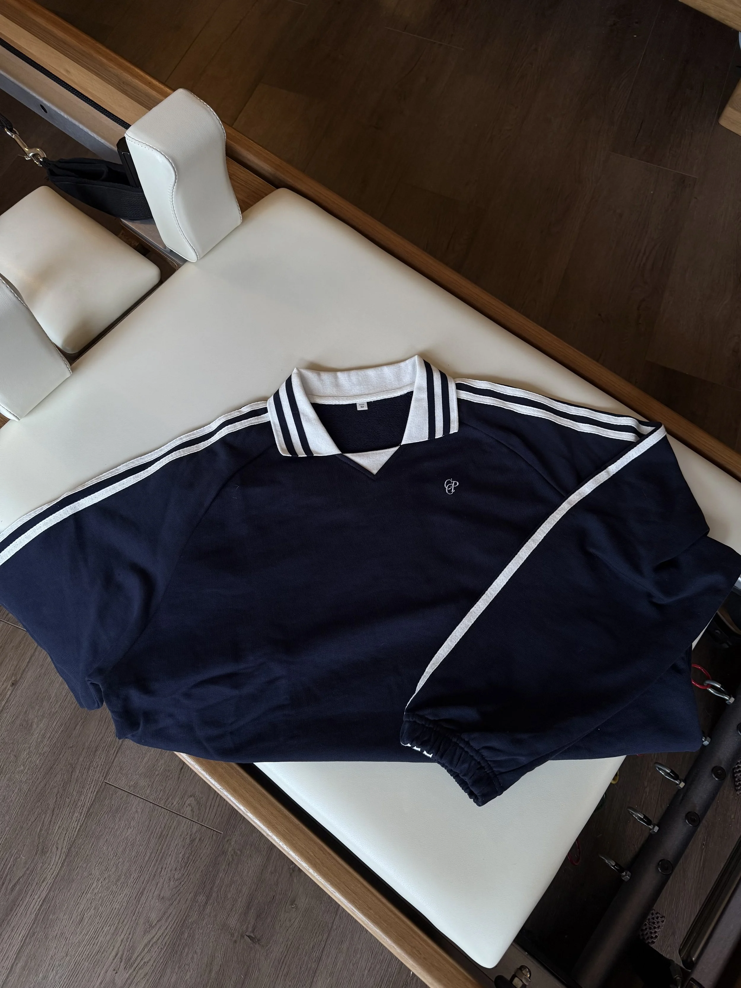 Collared Navy Sweatshirt