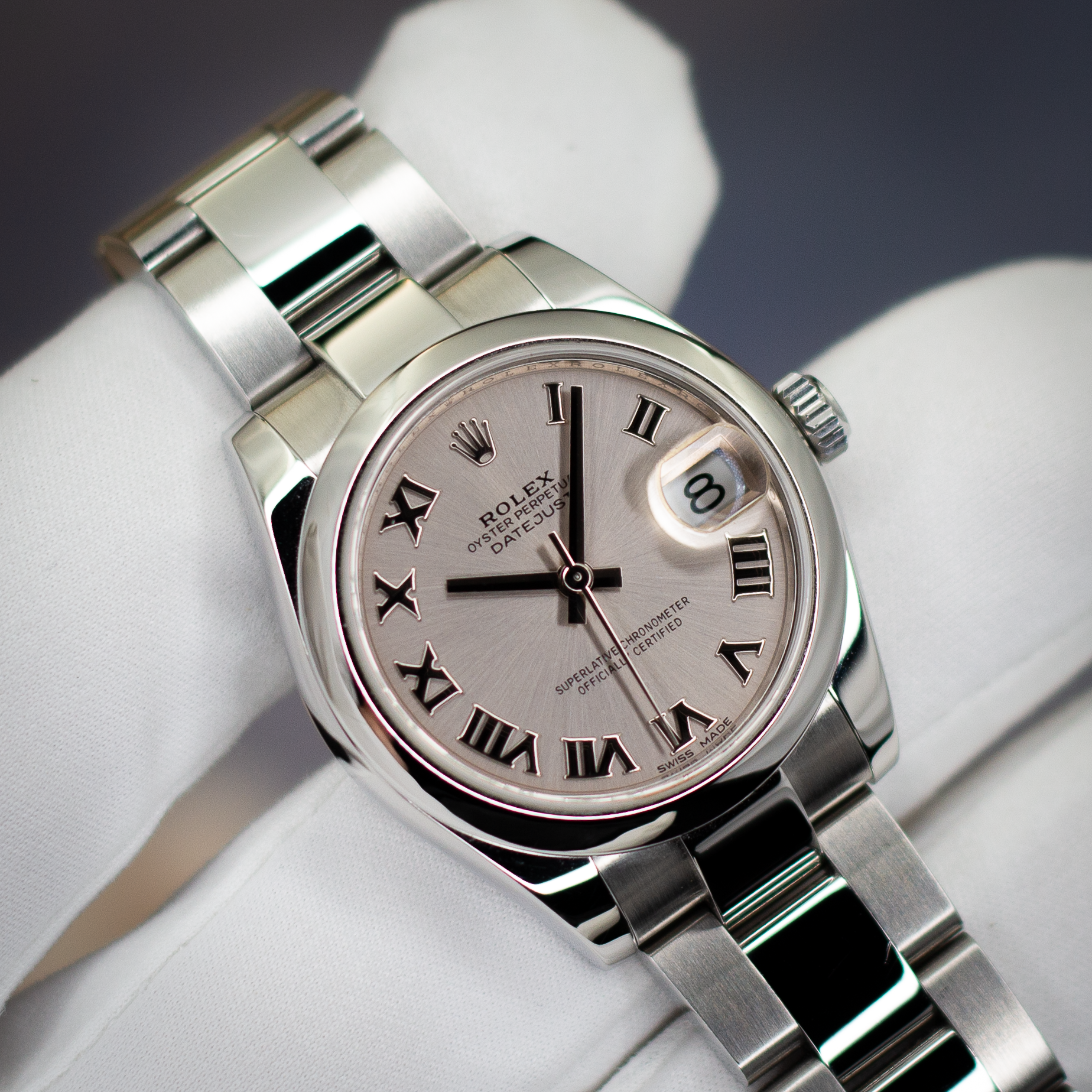 Rolex Datejust 31 Ref: 178240 - Pink Roman Dial - Available at Palazzo Di Luxury Jersey City NJ