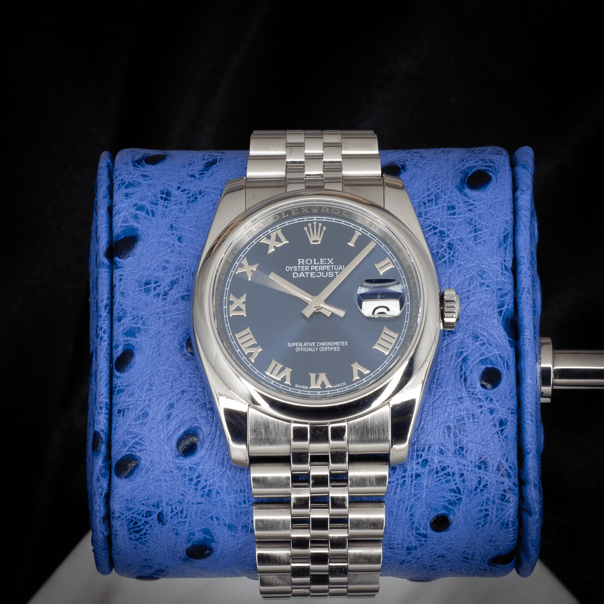 Rolex Datejust 36 Blue Roman Dial 116200 - Available at Palazzo Di Luxury Jersey City NJ