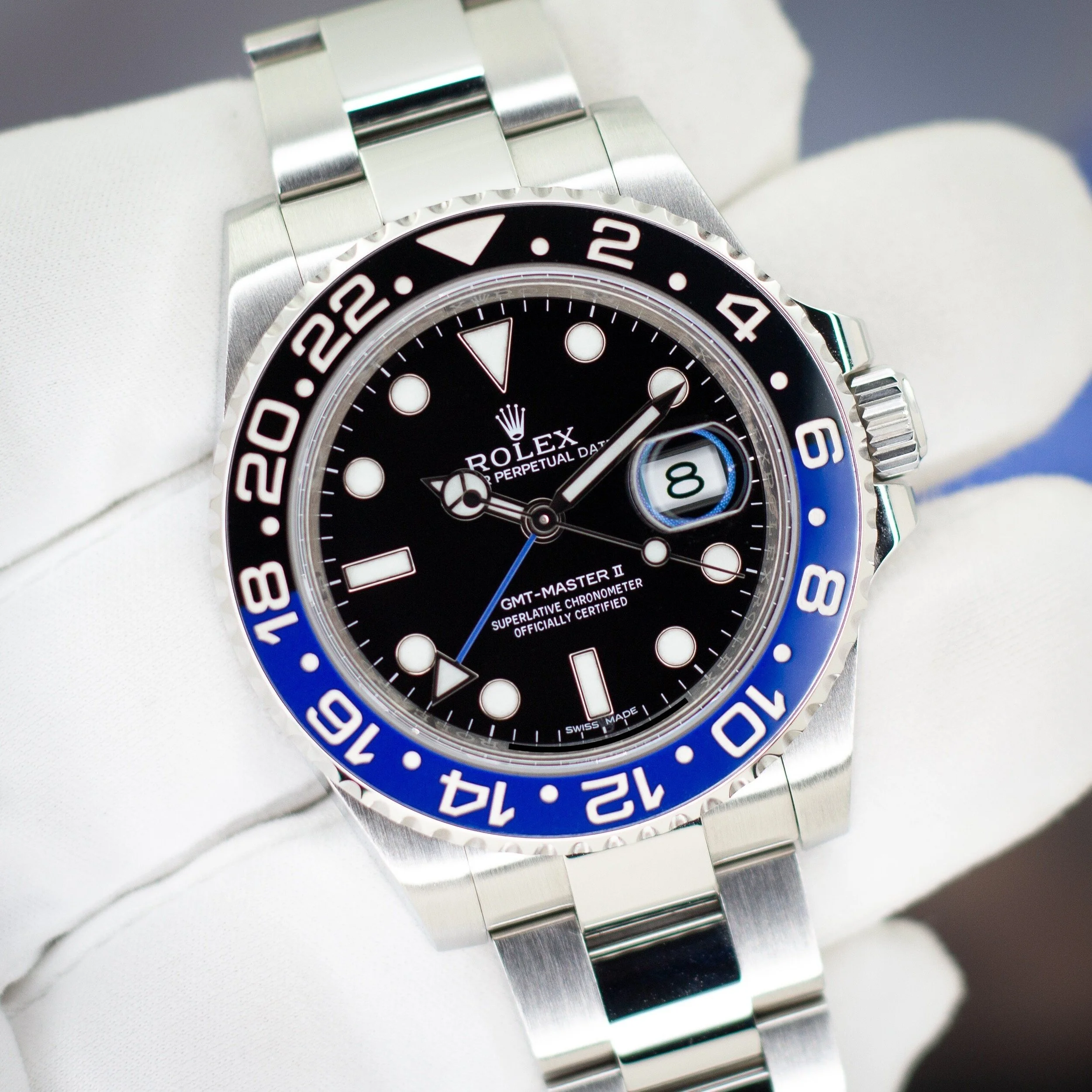 2016 Rolex GMT-Master II 116710BLNR “Batman” - Available at Palazzo Di Luxury Jersey City NJ