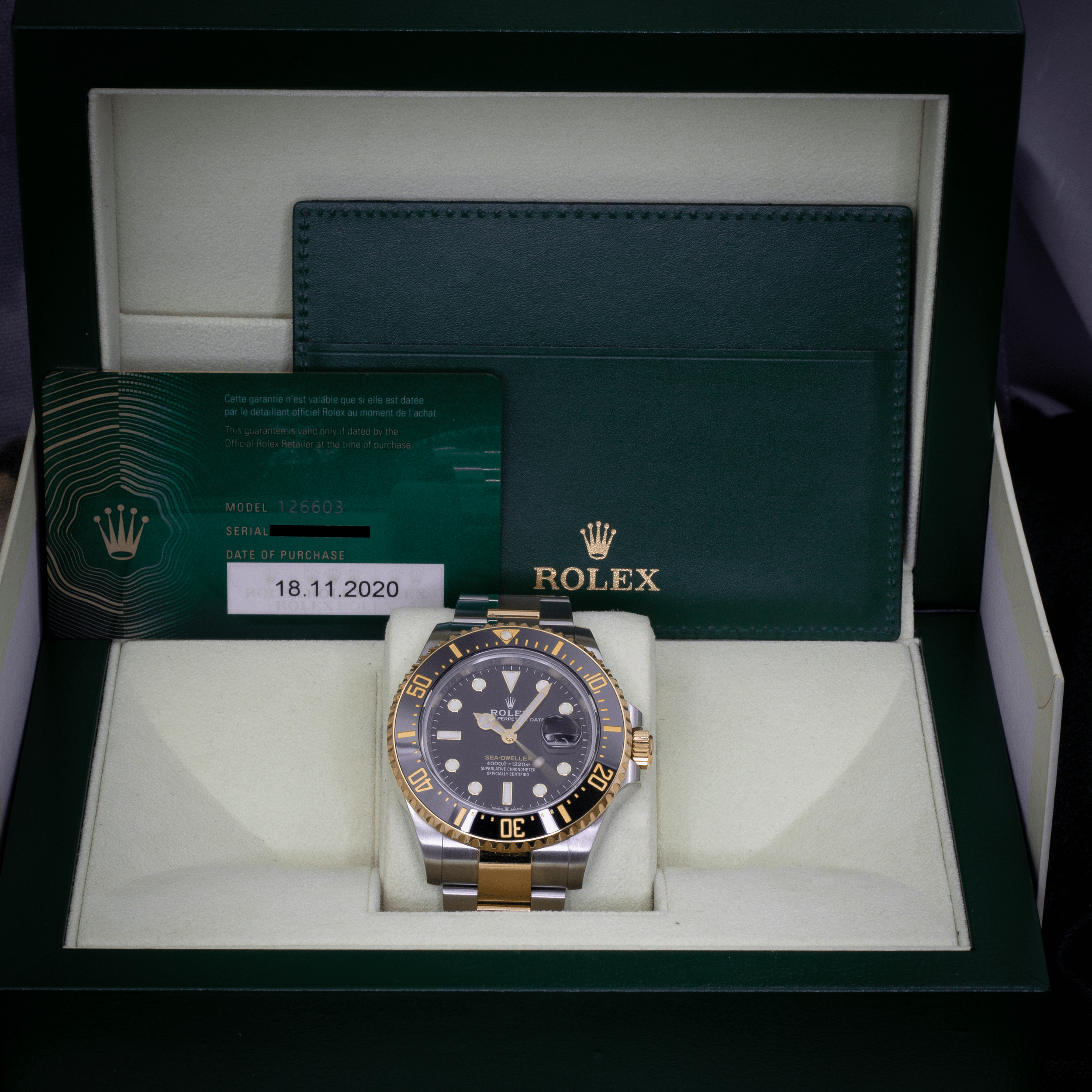 2020 Rolex Sea-Dweller 126603 – Black Dial - Available at Palazzo Di Luxury Jersey City NJ