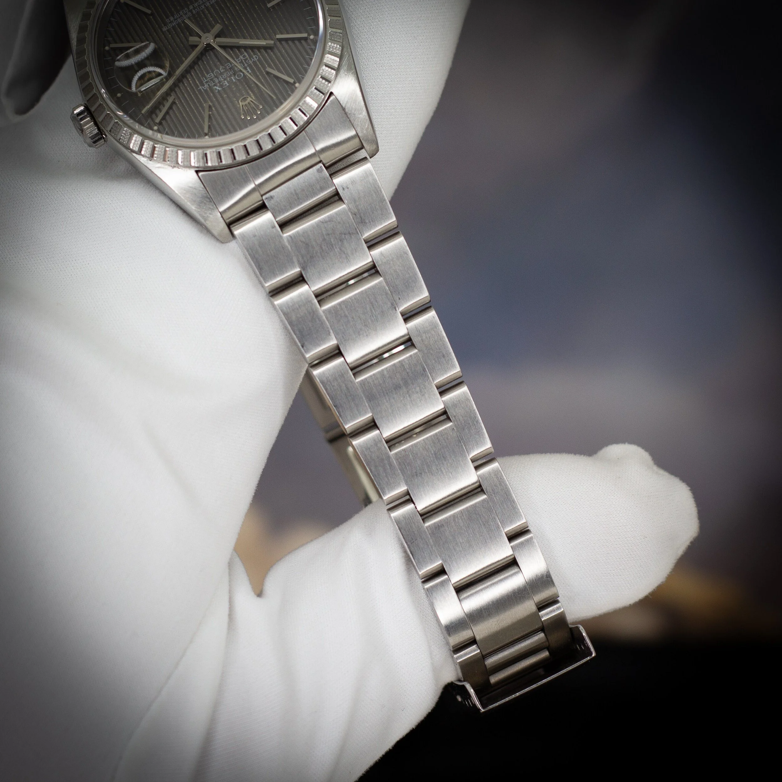 Rolex Datejust 16200 Gray Tapestry Dial – Oyster Bracelet - Available at Palazzo Di Luxury Jersey City NJ
