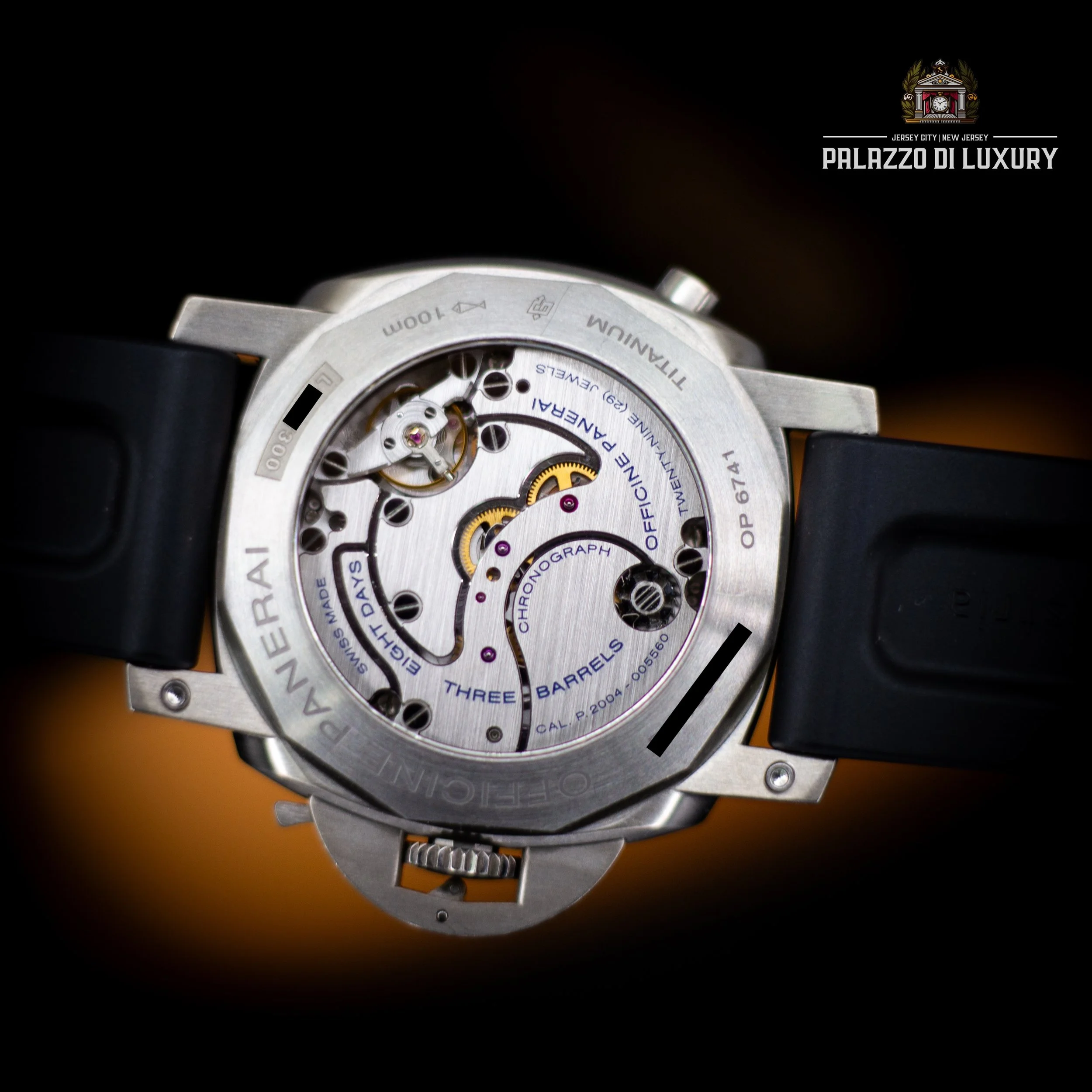 Panerai Luminor 1950 GMT Chrono Monopulsante PAM00311 – Limited Edition Titanium 44mm - Available at Palazzo Di Luxury Jersey City NJ