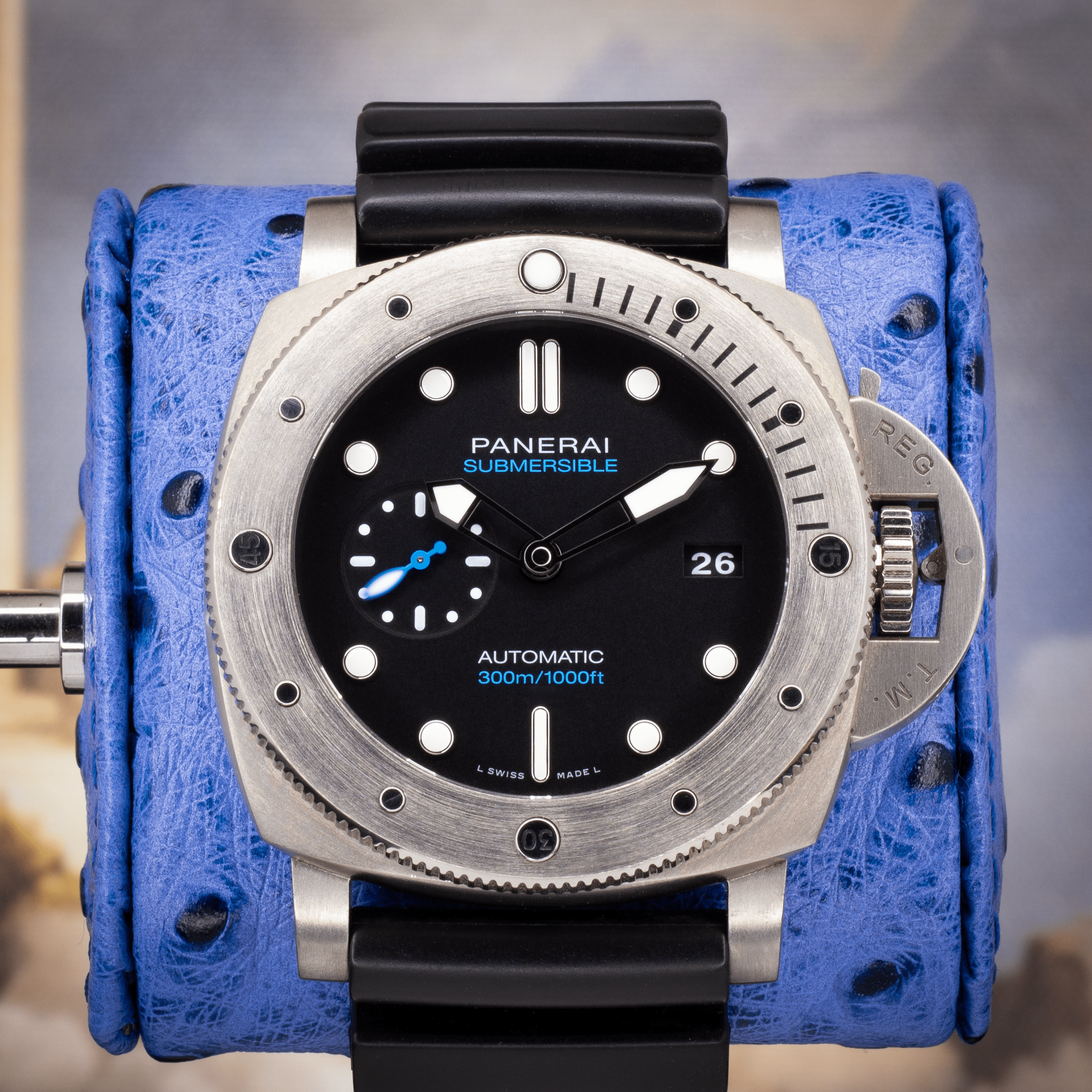 Panerai Submersible PAM02305 – 47mm Titanium – Complete Set - Available at Palazzo Di Luxury Jersey City NJ