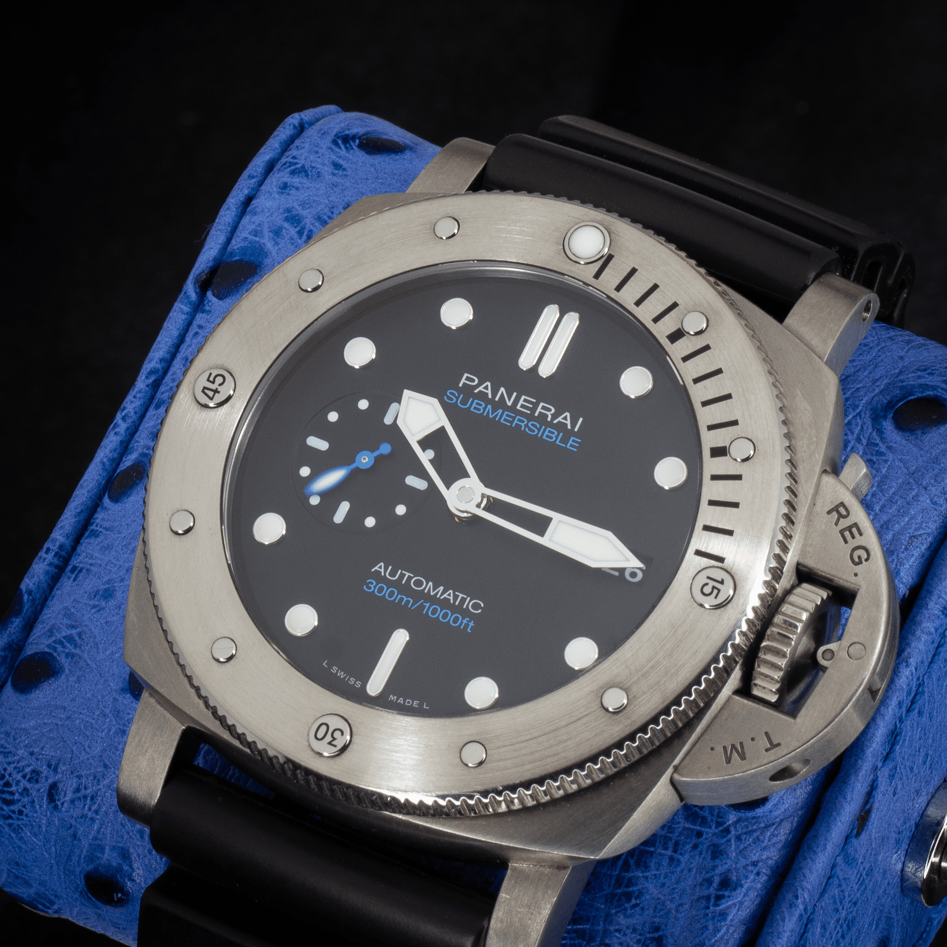 Panerai Submersible PAM02305 – 47mm Titanium – Complete Set - Available at Palazzo Di Luxury Jersey City NJ