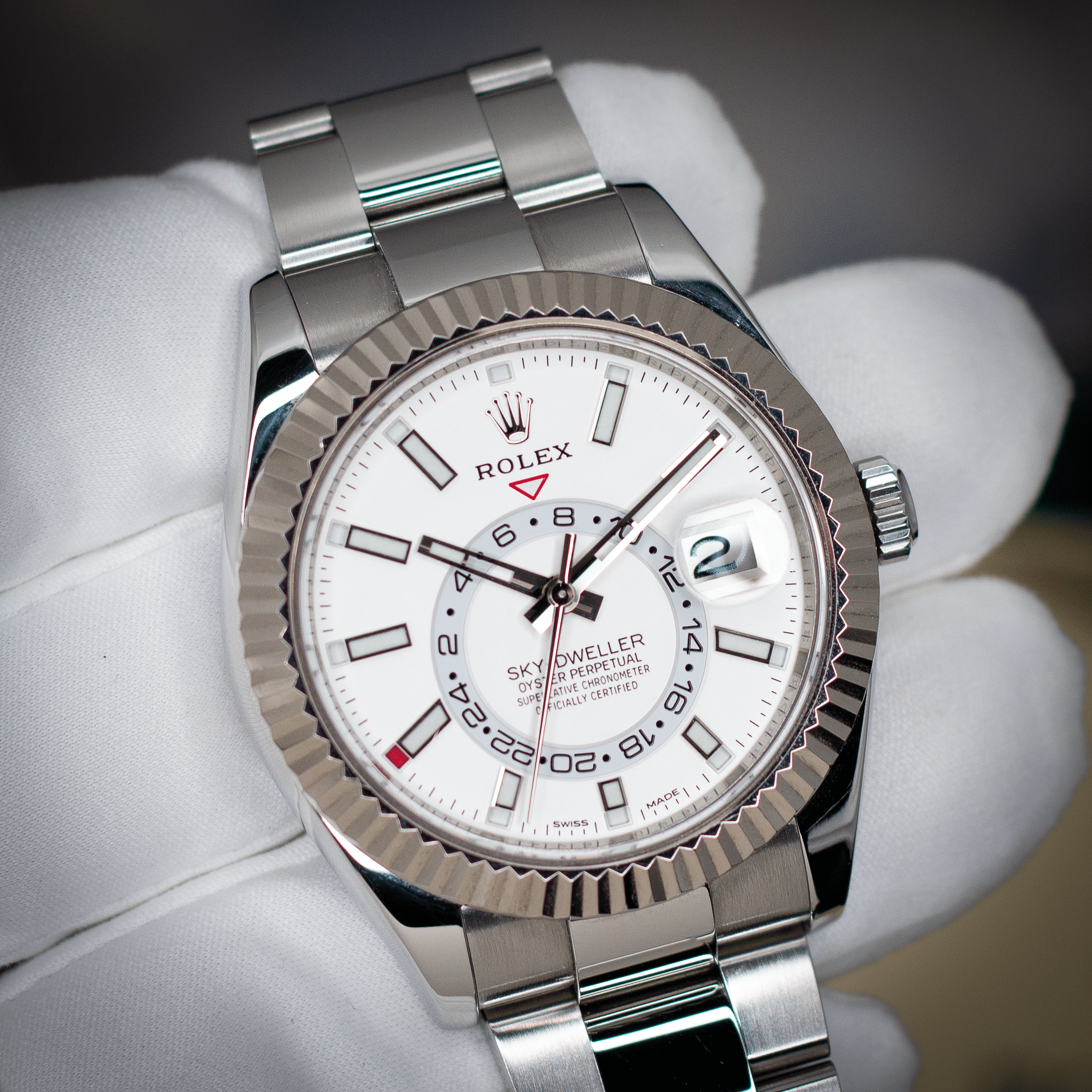 2021 Rolex Sky-Dweller 336934 White Dial 42mm 4- Available at Palazzo Di Luxury Jersey City NJ