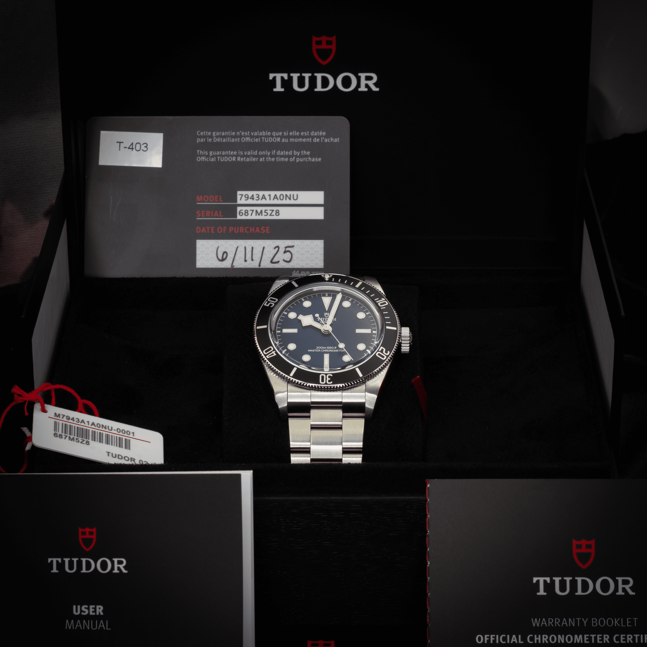 Tudor Black Bay 68 M7943A1A0NU-0001 43mm - Available at Palazzo Di Luxury Jersey City NJ