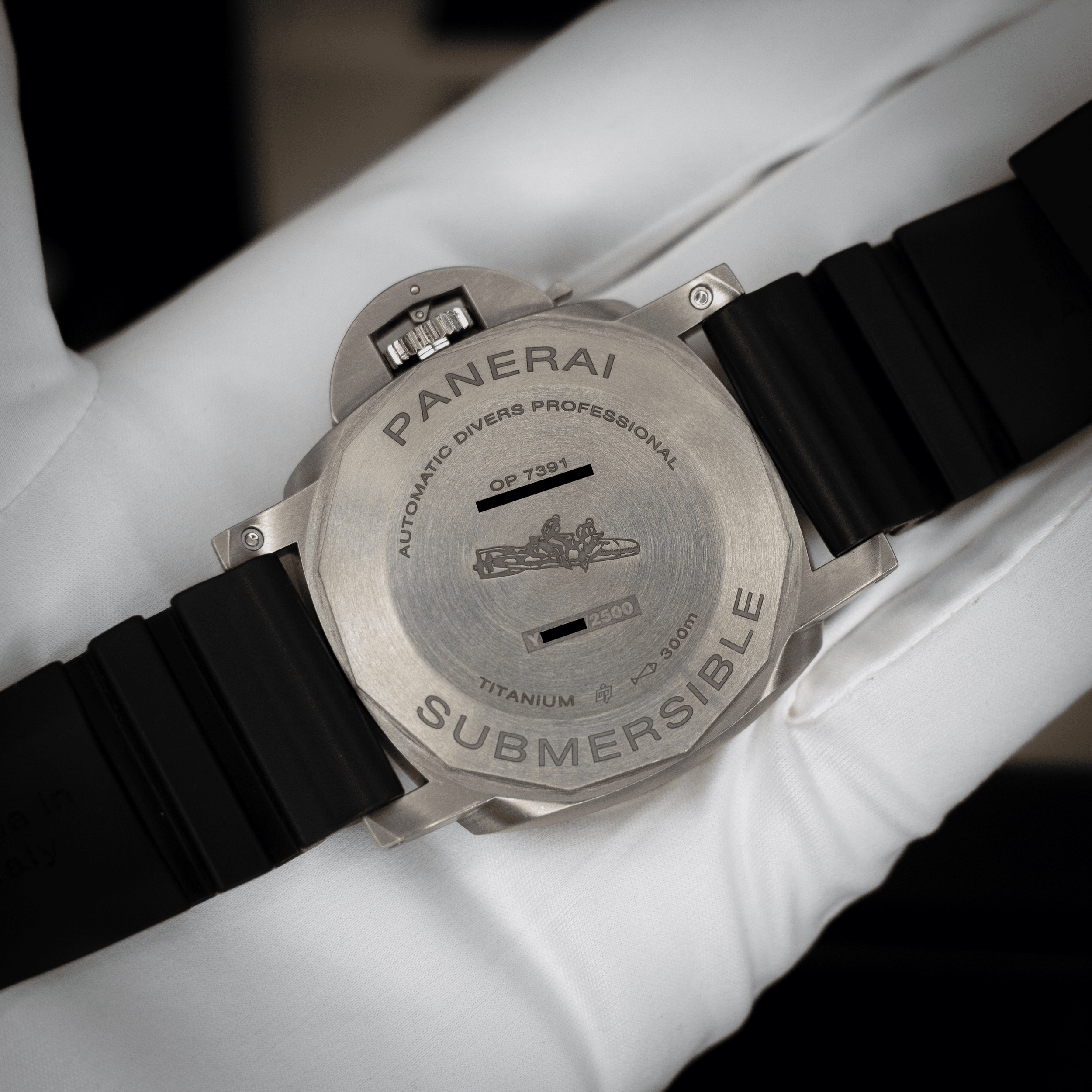 Panerai Submersible PAM02305 – 47mm Titanium – Complete Set - Available at Palazzo Di Luxury Jersey City NJ