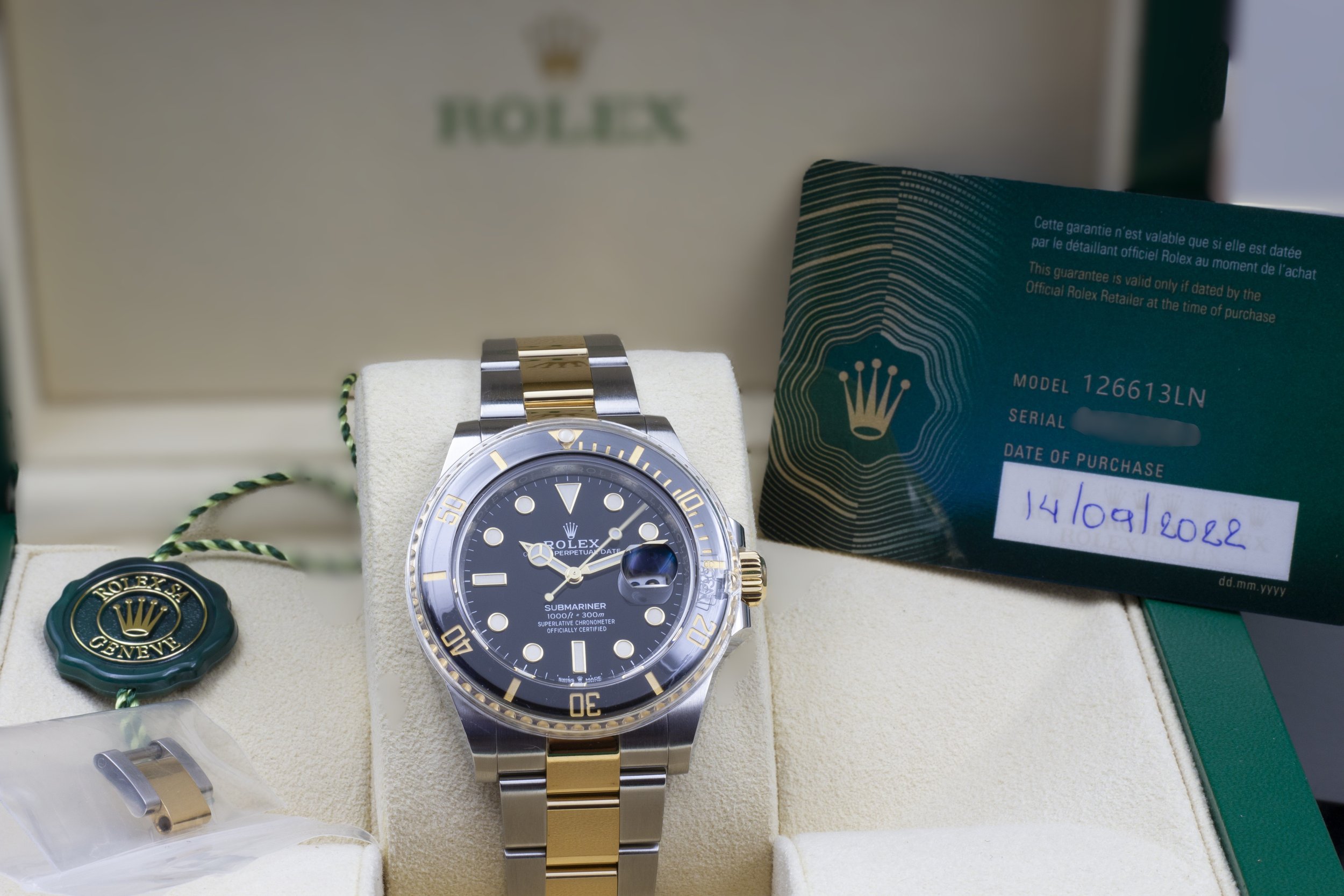 Rolex Submariner 126613LN two-tone black dial