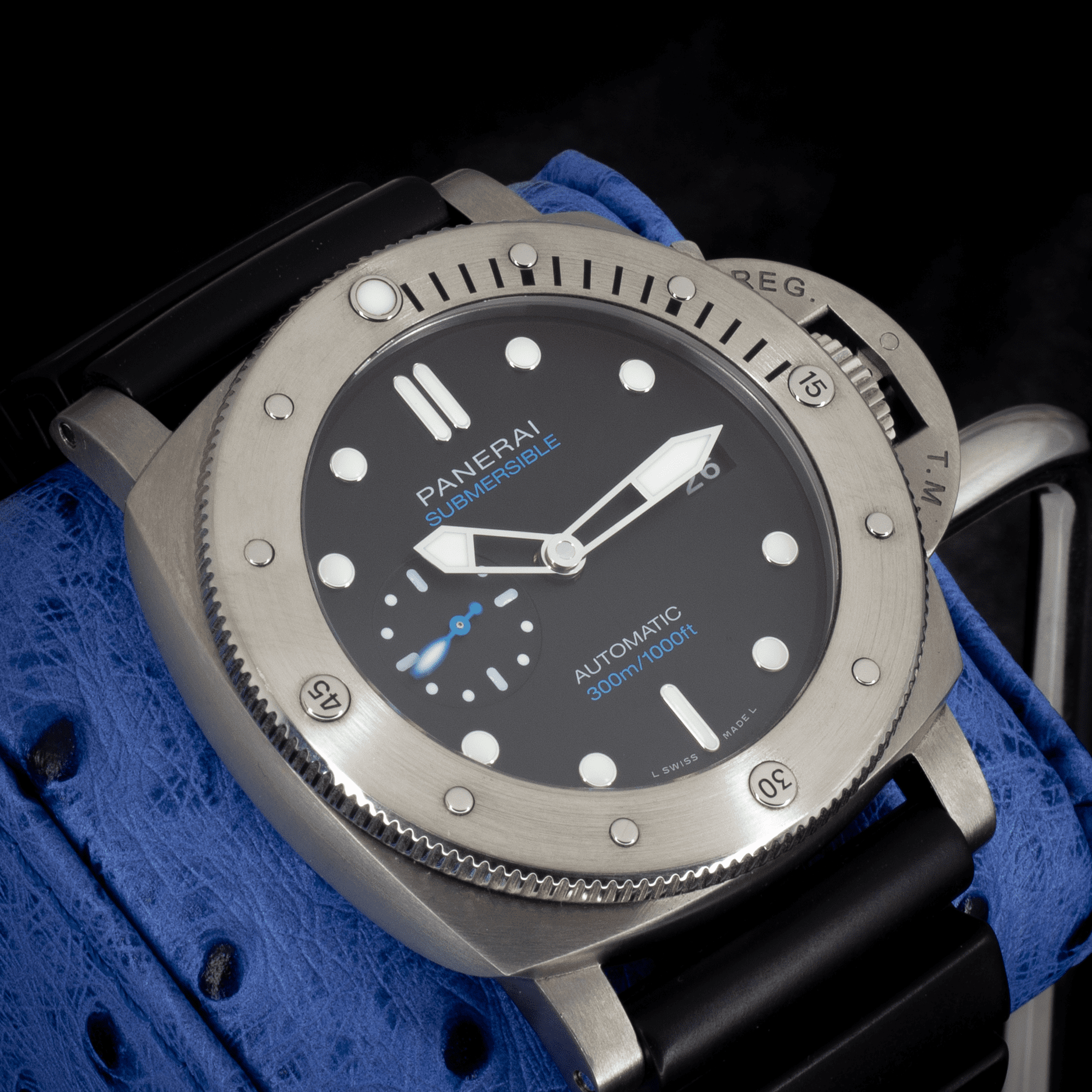 Panerai Submersible PAM02305 – 47mm Titanium – Complete Set - Available at Palazzo Di Luxury Jersey City NJ