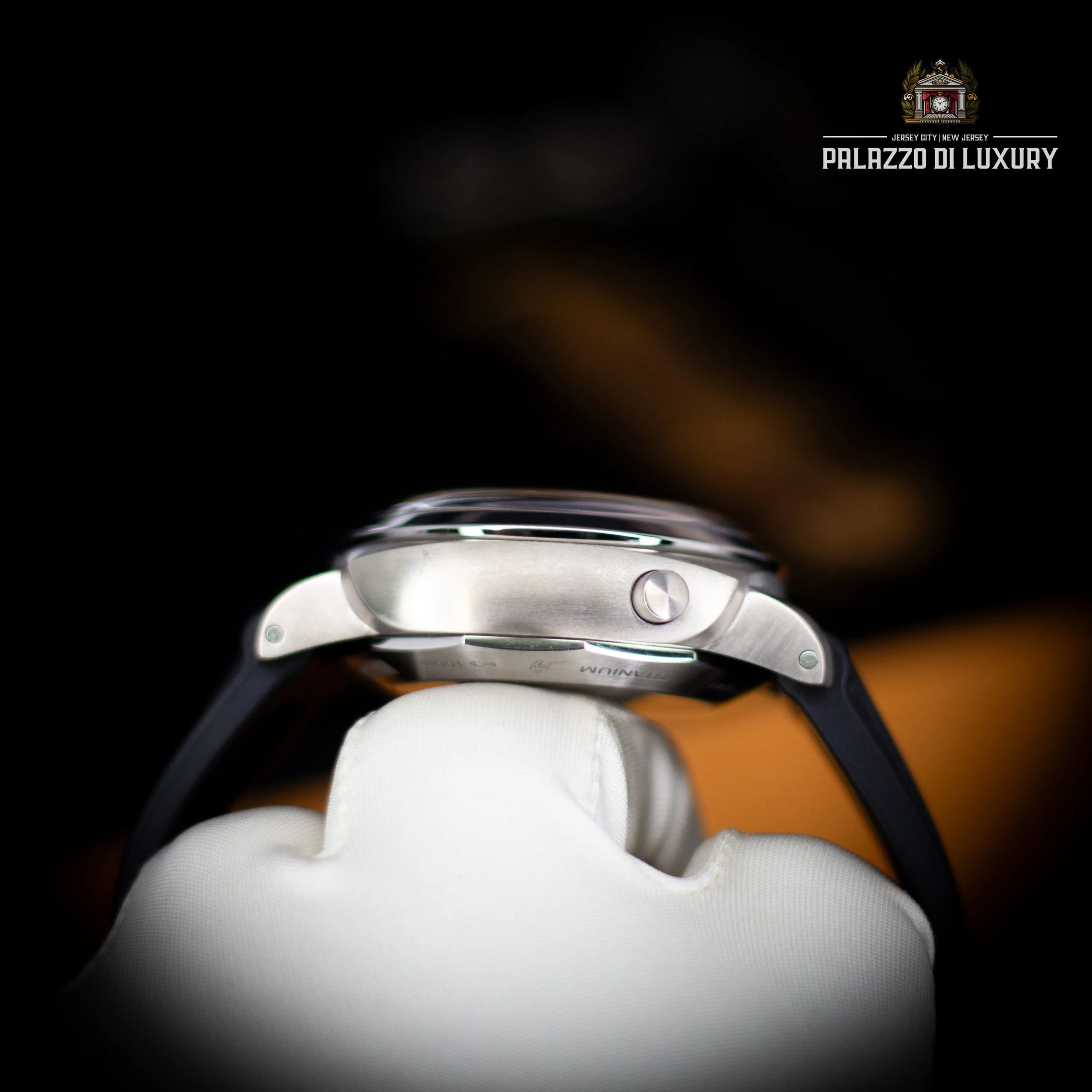 Panerai Luminor 1950 GMT Chrono Monopulsante PAM00311 – Limited Edition Titanium 44mm - Available at Palazzo Di Luxury Jersey City NJ