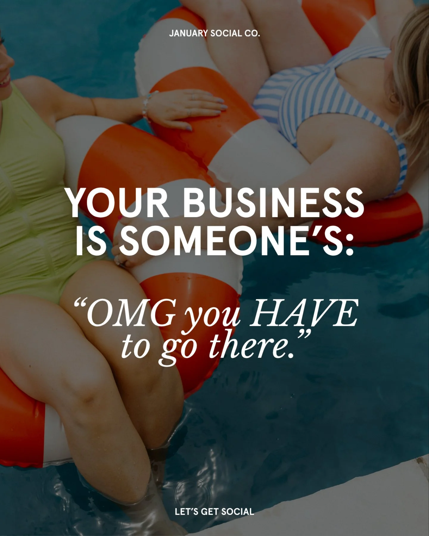 Your business is an experience, and your social media should reflect that.

When someone lands on your content, we want them to get a feel for your people, your personality, the way you do things, and what it would actually be like to choose YOU.

No