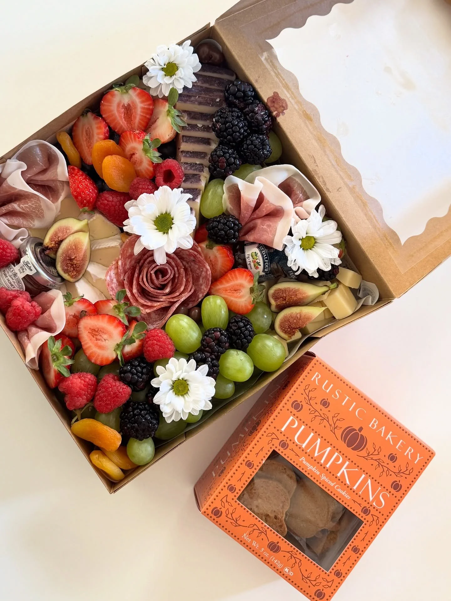 Our small grazing box with our limited box of pumpkin cookies! 
We love seeing these added on to your orders! 

Place your order in advance on our website!!