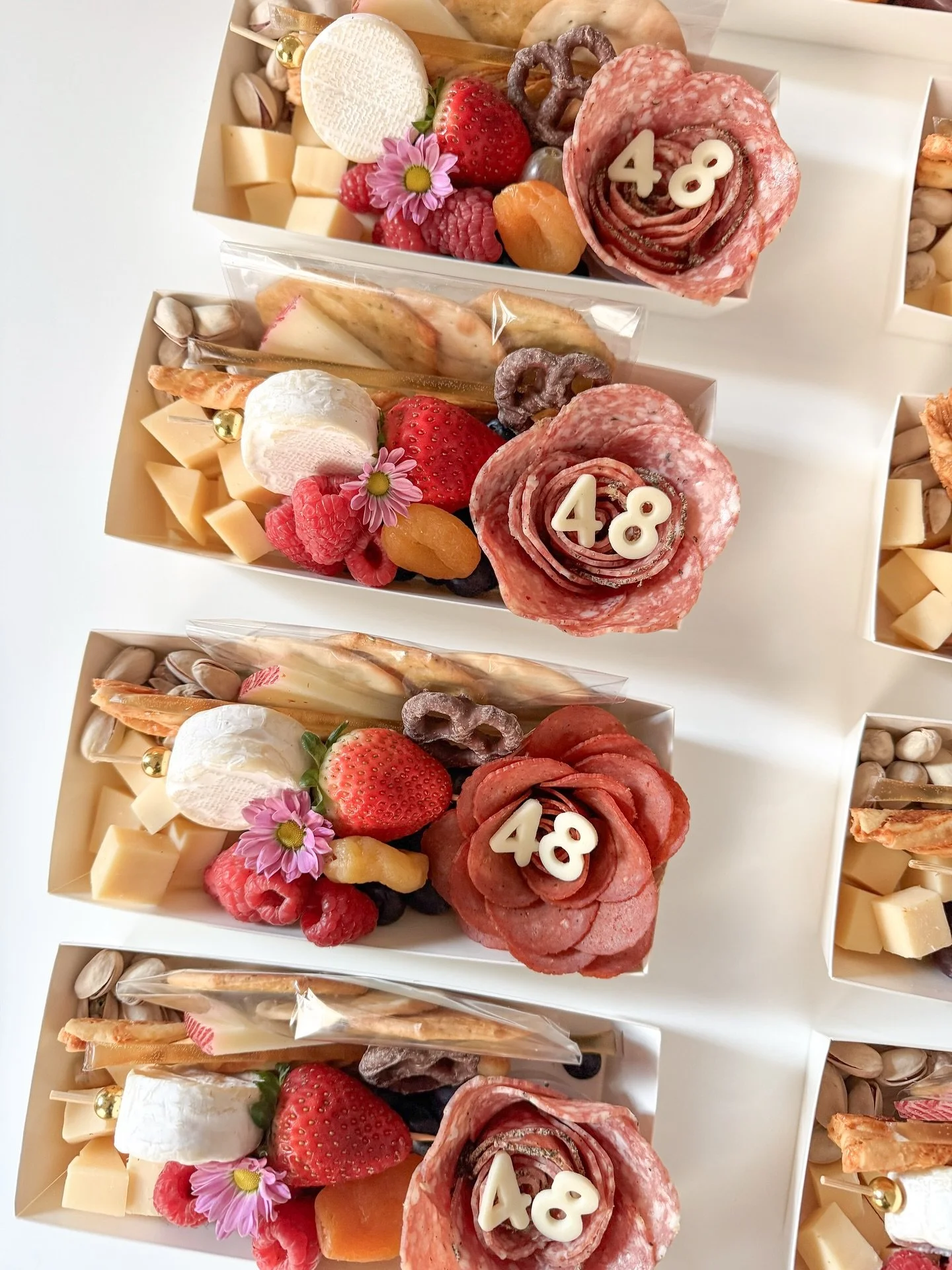 Custom Snack Boxes for a special 48th Birthday! 

#charcuterieboxes #nycevents #cateringnyc #charcuterie #birthdayparty #hosting
