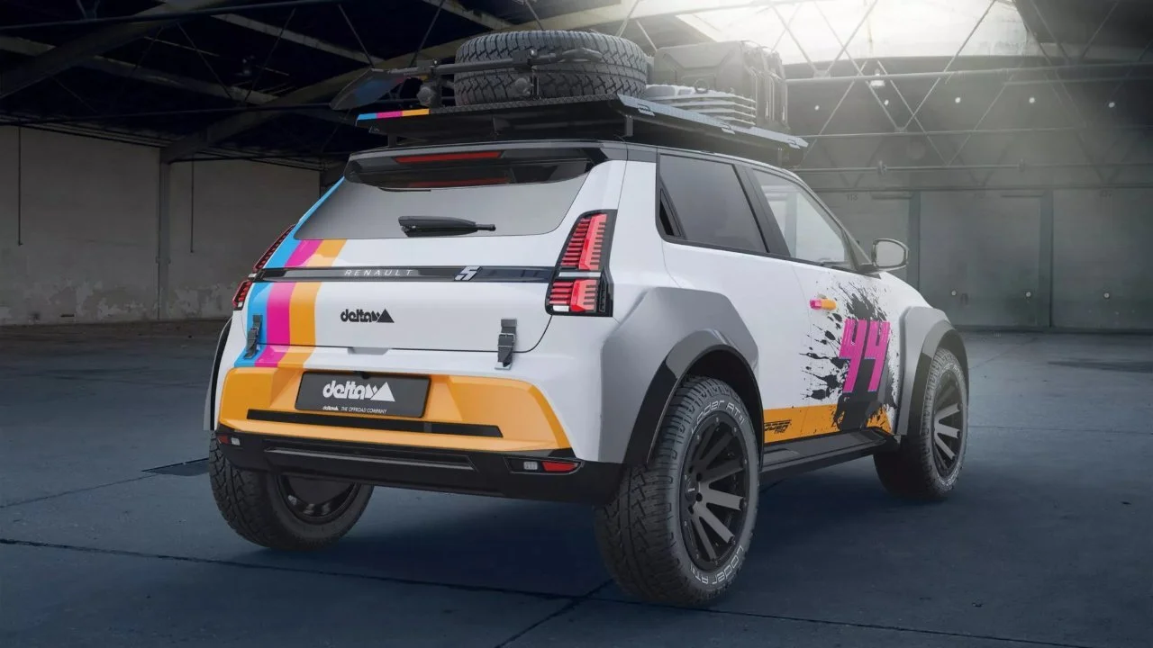 Delta 4x4 Renault 5 EV: El auto de rally eléctrico.