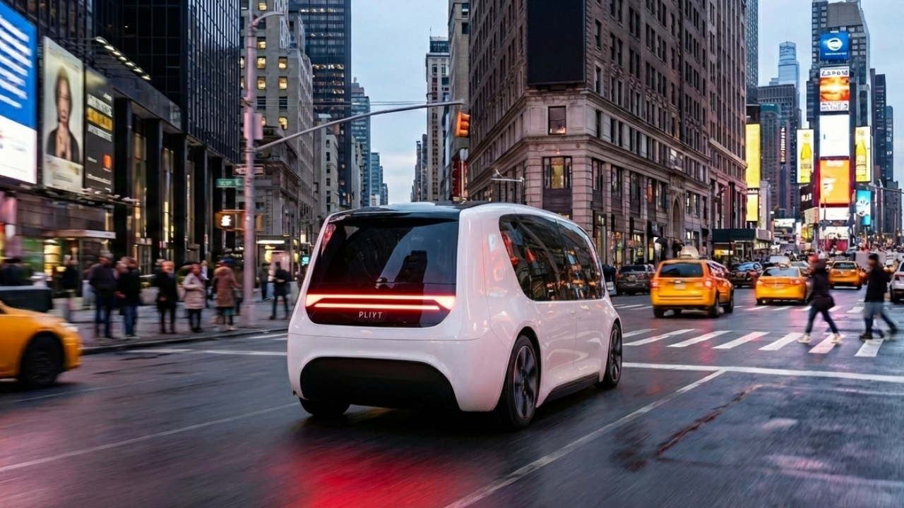 capitanelectro.com | Concepto de Taxi Autónomo Pliyt: Revelado el VE de 4 Cápsulas para Introvertidos.