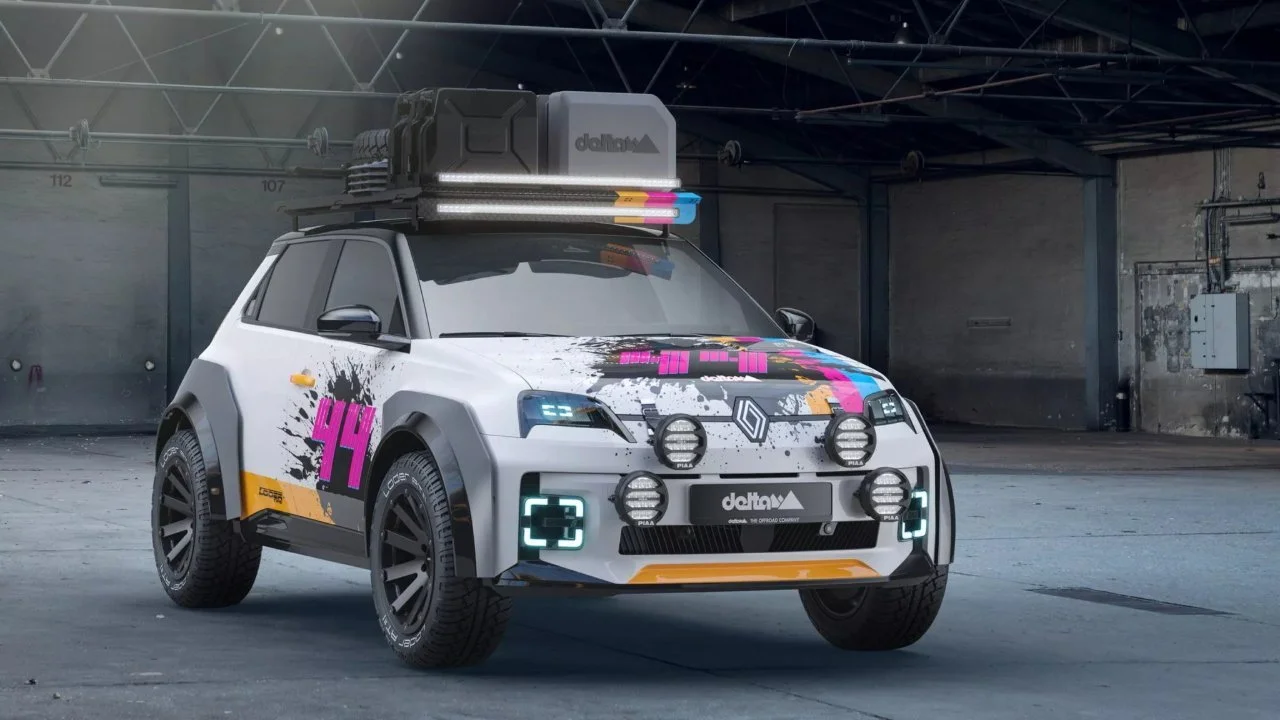 Delta 4x4 Renault 5 EV: El auto de rally eléctrico.