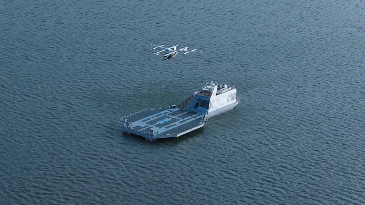 capitanelectro.com | Vertipuerto Flotante de AutoFlight: La Solución Móvil y Solar para Aerotaxis eVTOL.