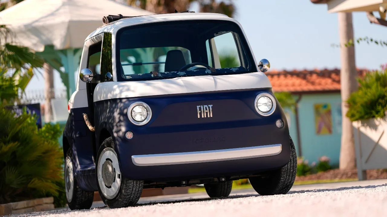 Fiat Topolino Vilebrequin: El adorable auto de playa eléctrico.