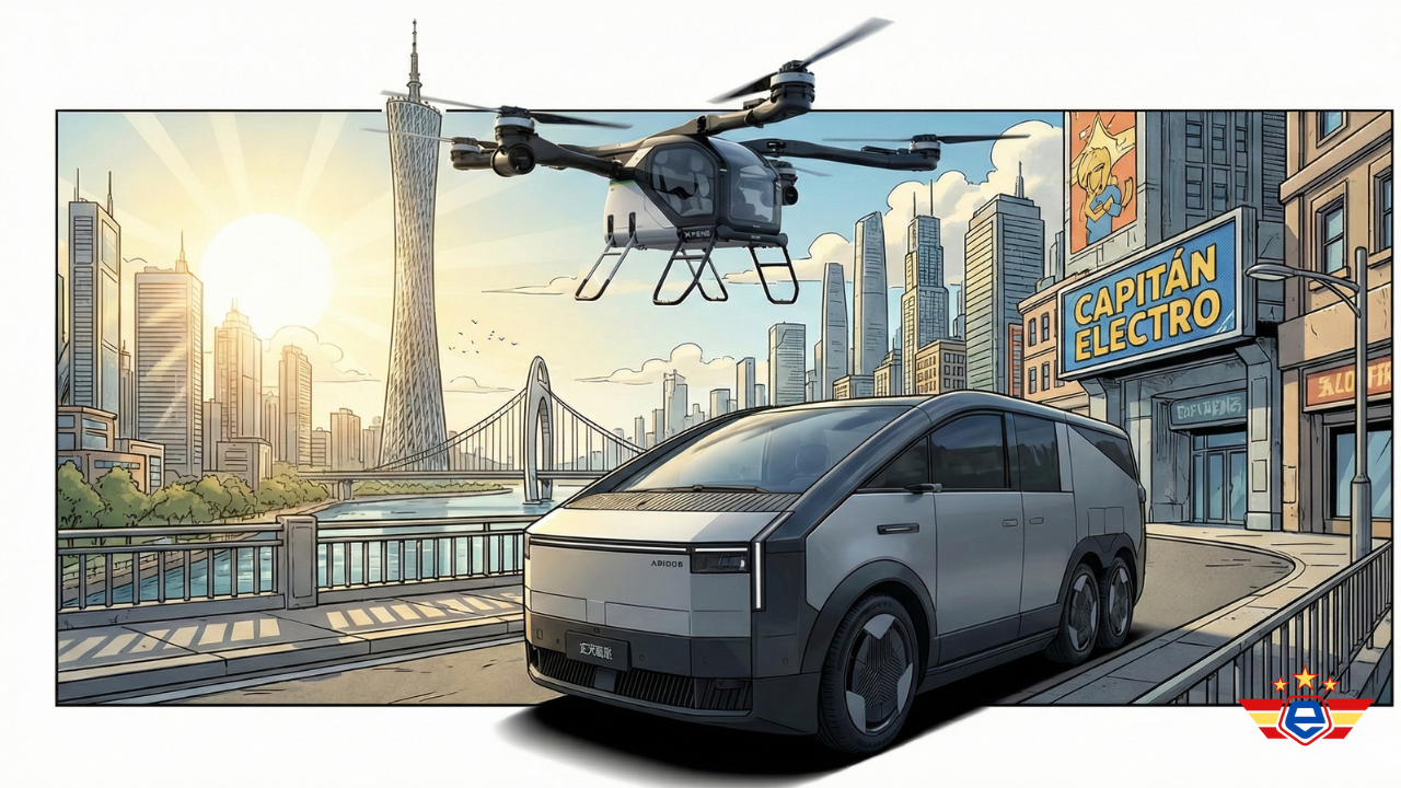 capitanelectro.com | XPeng Land Aircraft Carrier: Van de 6 Ruedas de $287k con Dron eVTOL.
