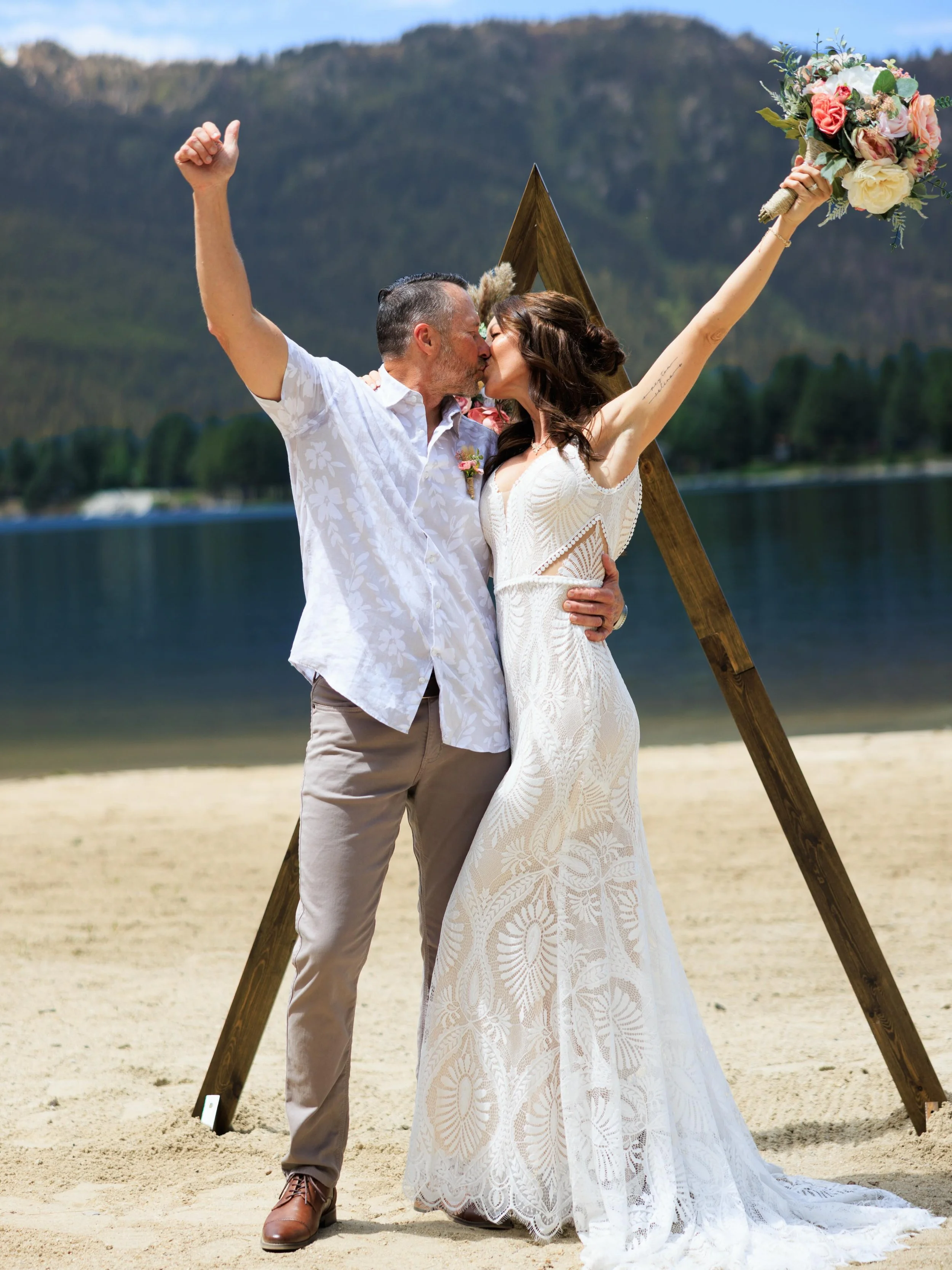 So grateful to have been a part of their beautiful wedding day. 💍❤️
With the crystal-clear water, sandy beach, and mountain backdrop, it felt like we had been transported to Hawaii. What an incredible place to celebrate their love!
#CreateMemoriesPh