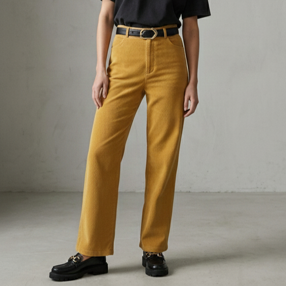 Vintage Marigold Corduroy Slouchy Pants