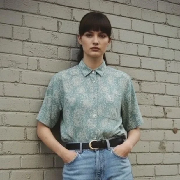 Baby's Breathe Floral Printed Button Down Shirt