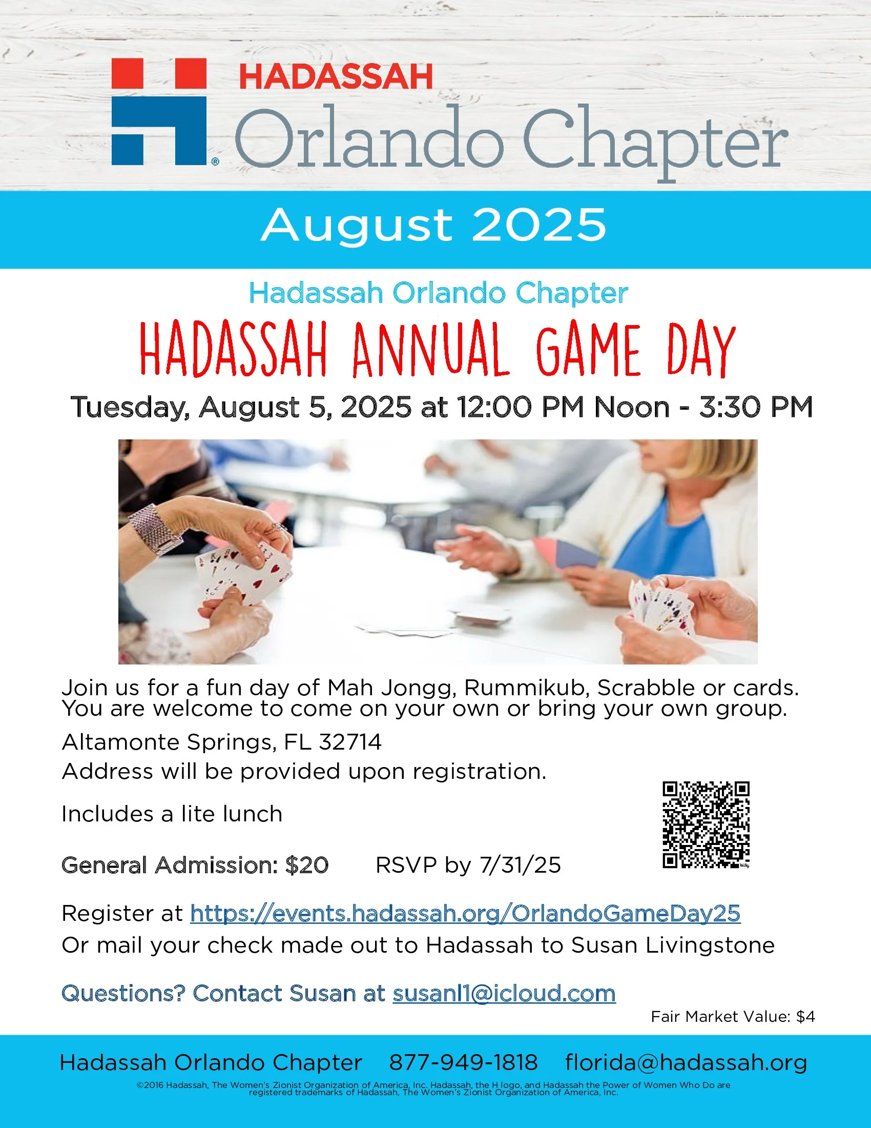 Hadassah Orlando Welcome Back Luncheon