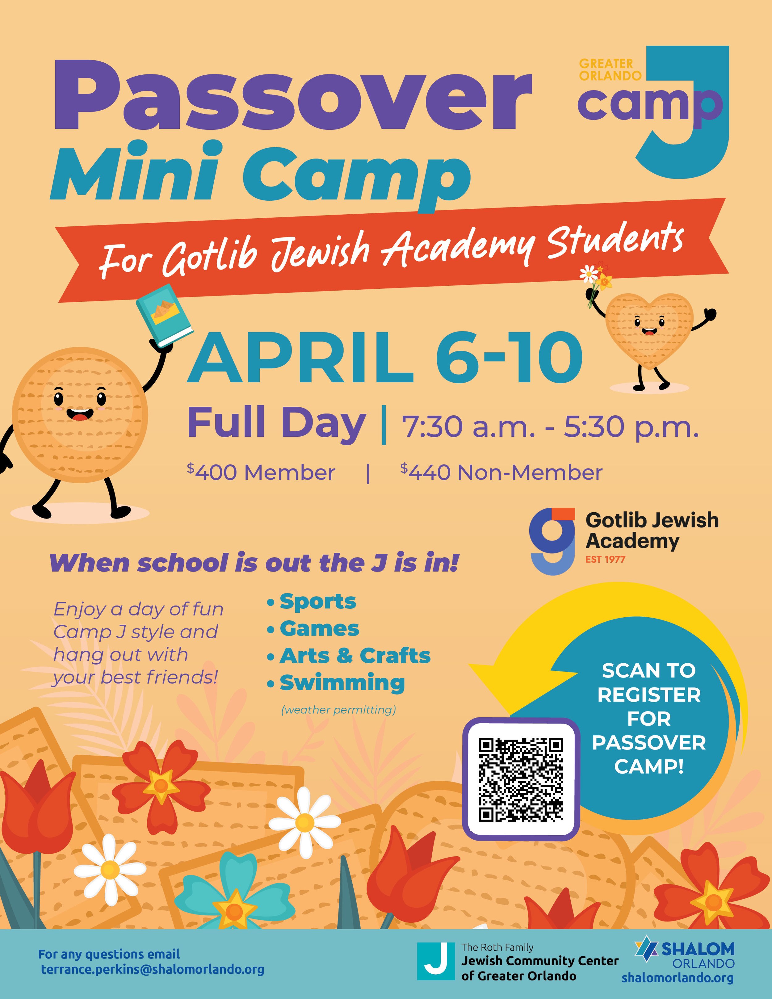 Camp J Passover Mini Camp for Gotlib Jewish Academy Students