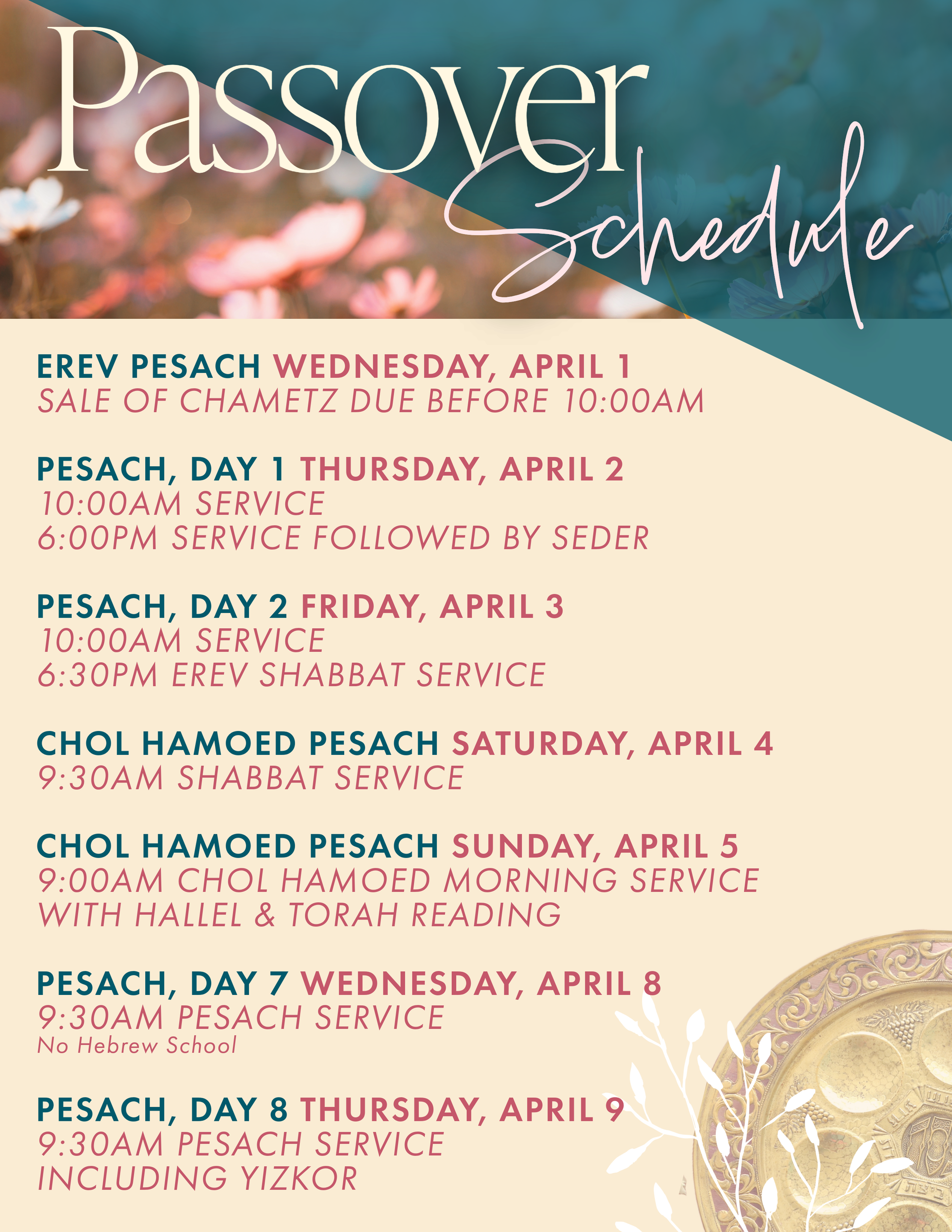 Congregation Ohev Shalom - Passover