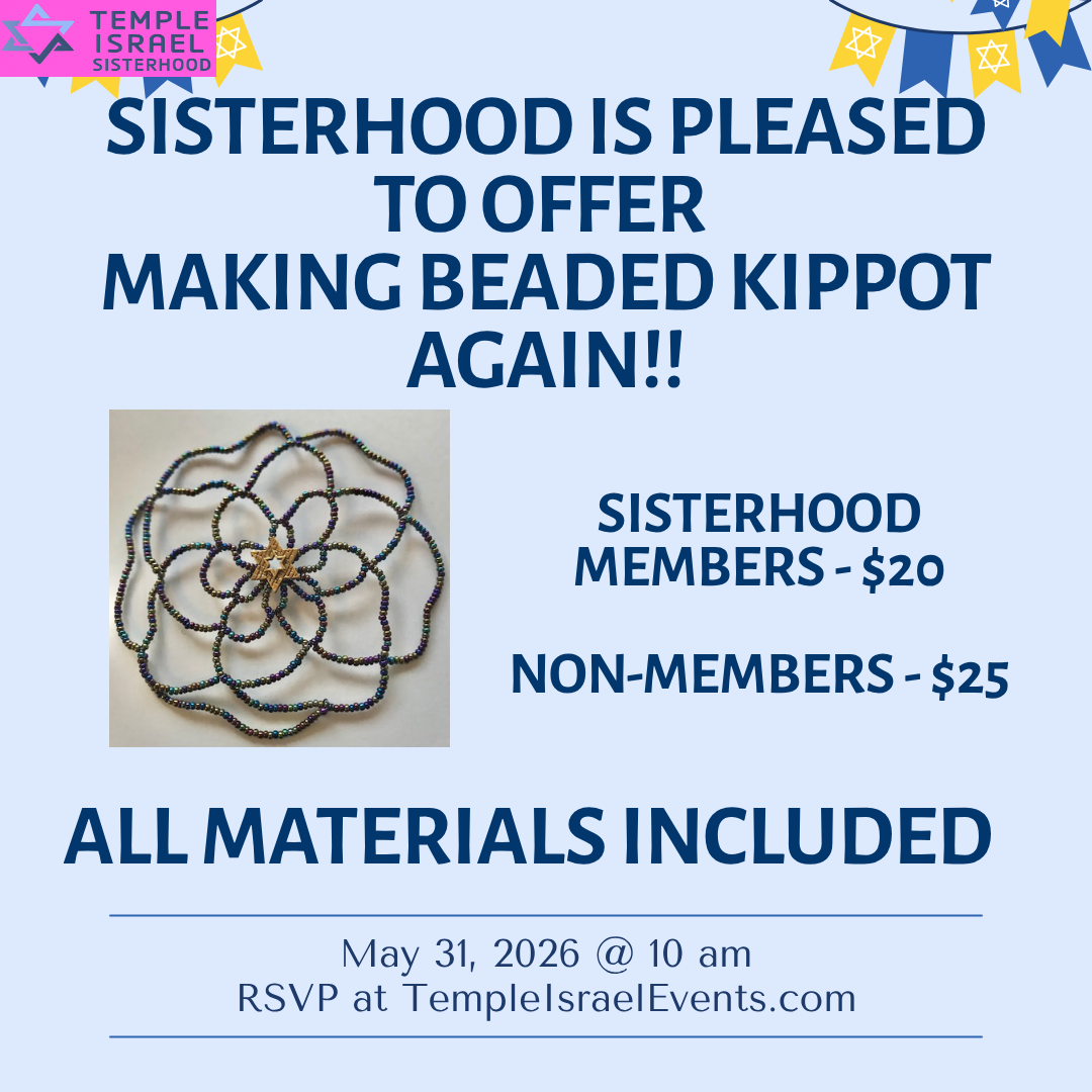 Temple Israel - Making Beaded Kippot Again