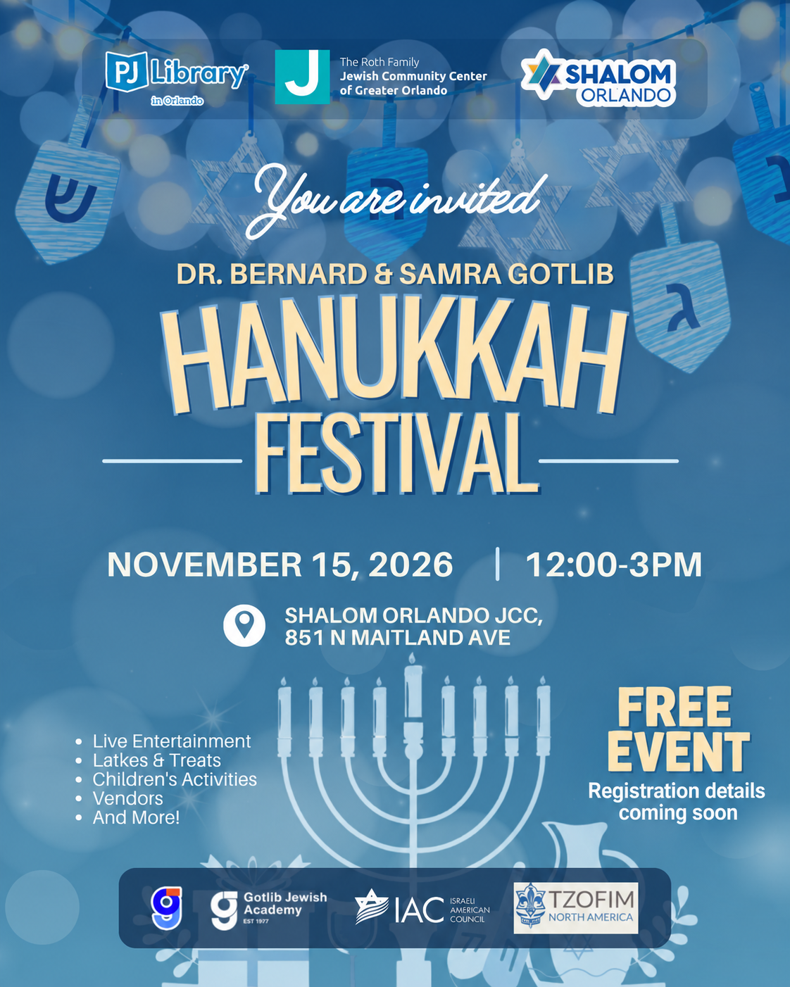 Hanukkah Festival at Shalom Orlando 