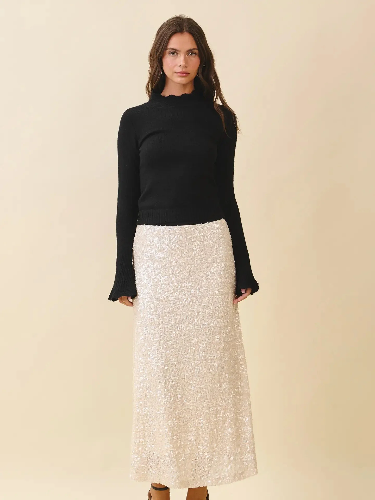 Sequined Maxi Skirt